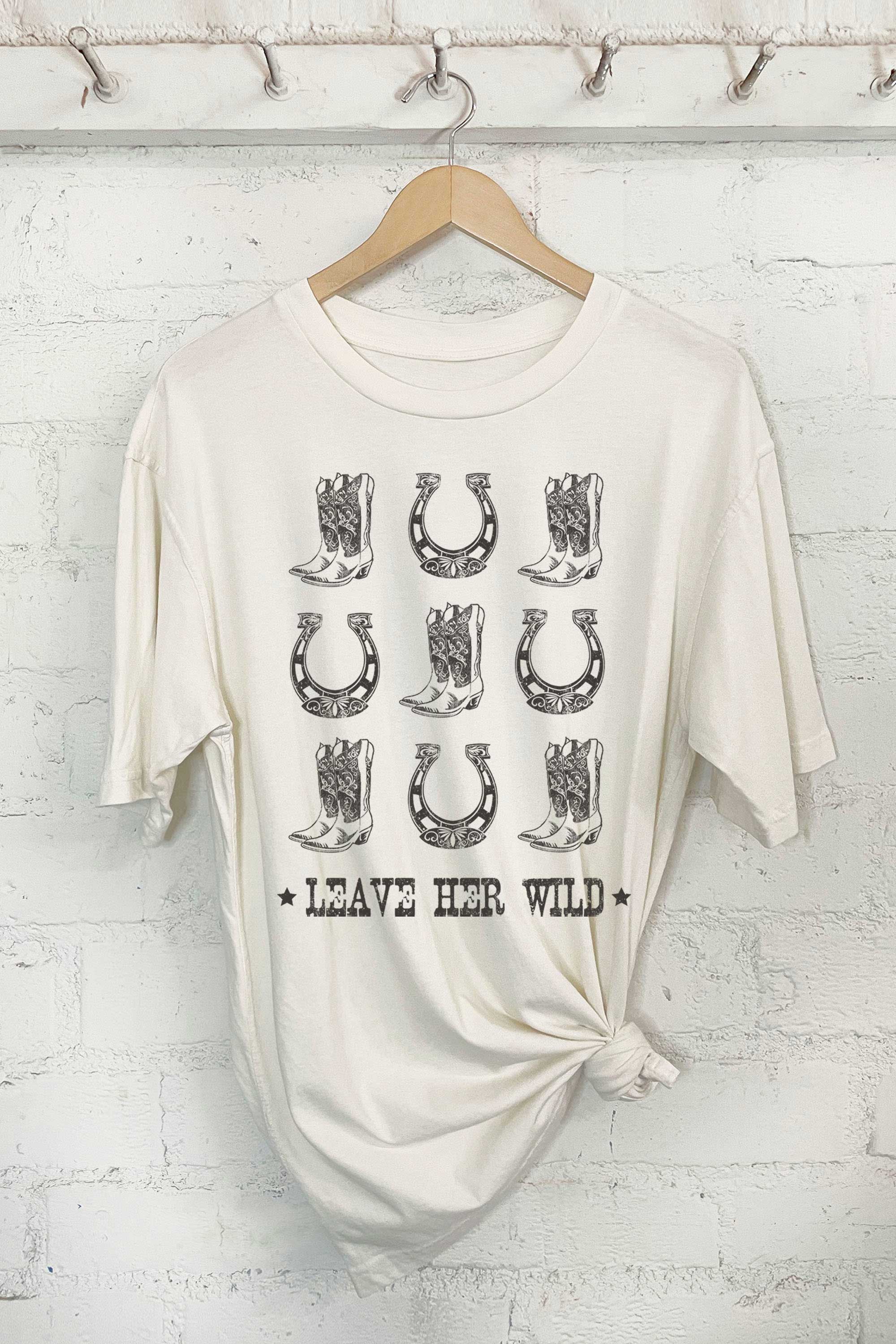 Leave Her Wild-Oversized Tee Hoodie, Sweatshirt | PodTeesHub.com