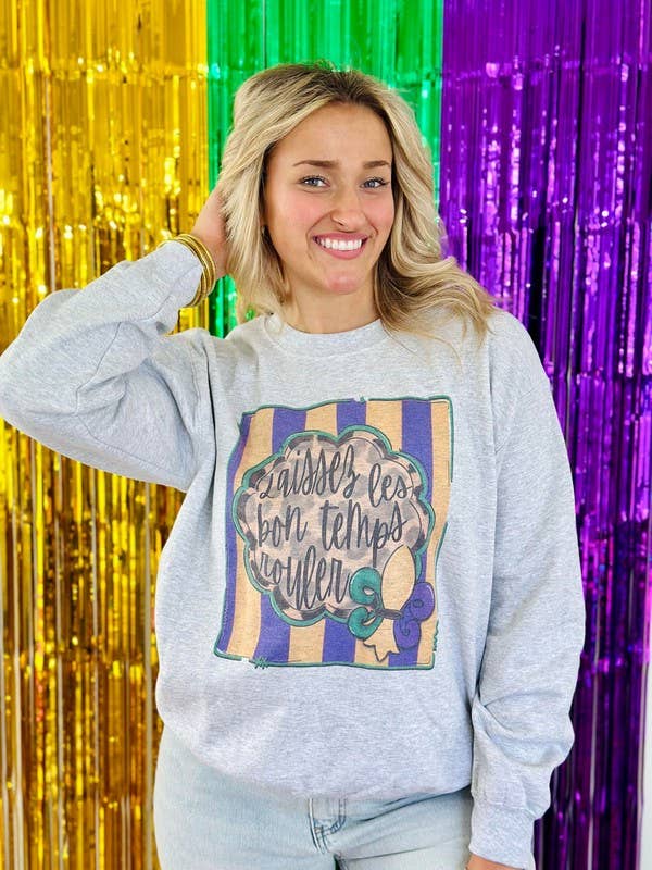 Laissez Le Bon Temps Rouler Leopard Sweatshirt T-Shirts, Hoodie | PodTeesHub.com