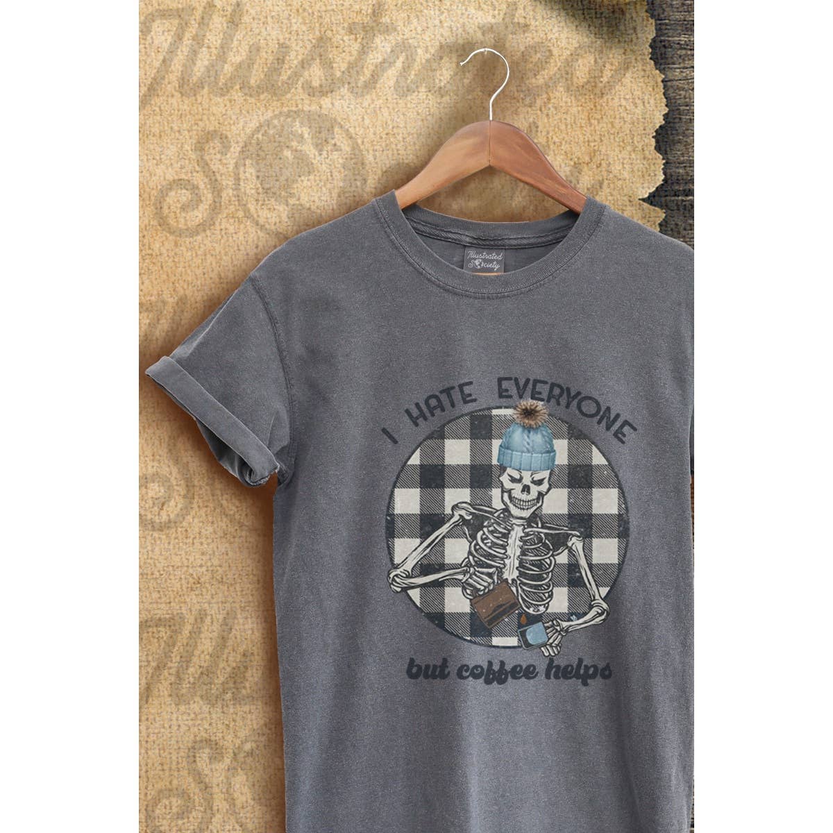 Coffee Helps Vintage Graphic Oversized Tee Hoodie, Sweatshirt | PodTeesHub.com