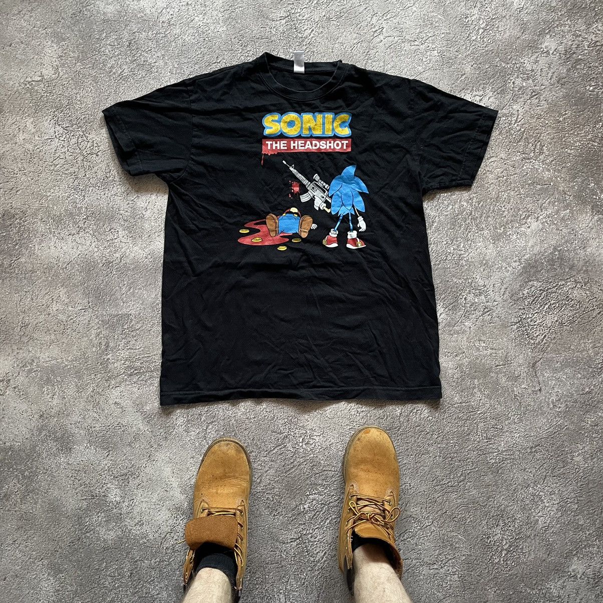 Vintage Humor Tee Sonic The Headshot Movie Funny Art Hoodie, Sweatshirt | PodTeesHub.com