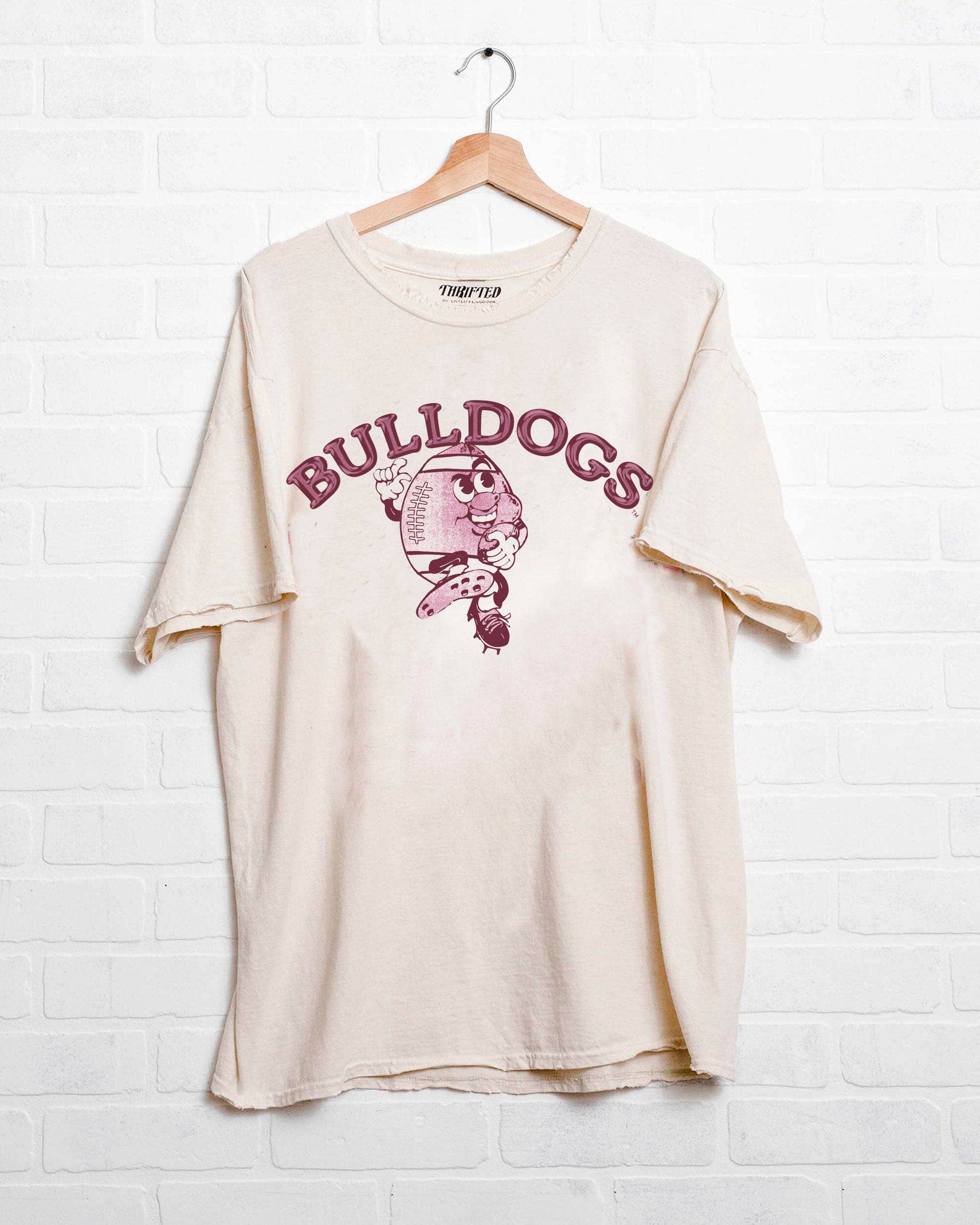 Mississippi State Bulldogs Football Run Thrifted Tee Hoodie, Sweatshirt | PodTeesHub.com