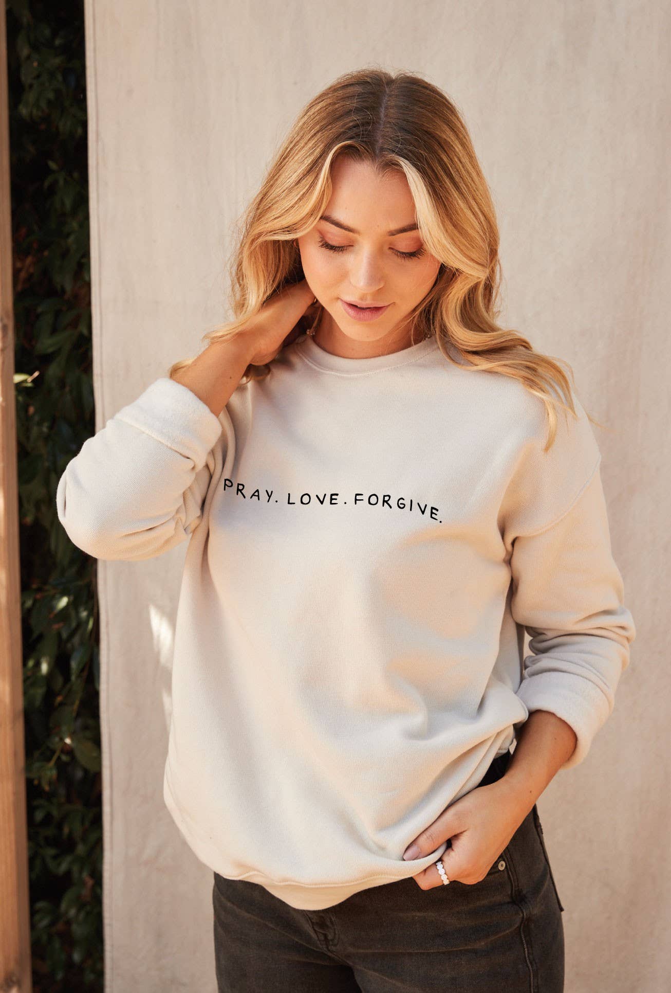 Pray Love Forgive Graphic Sweatshirt T-Shirts, Hoodie | PodTeesHub.com