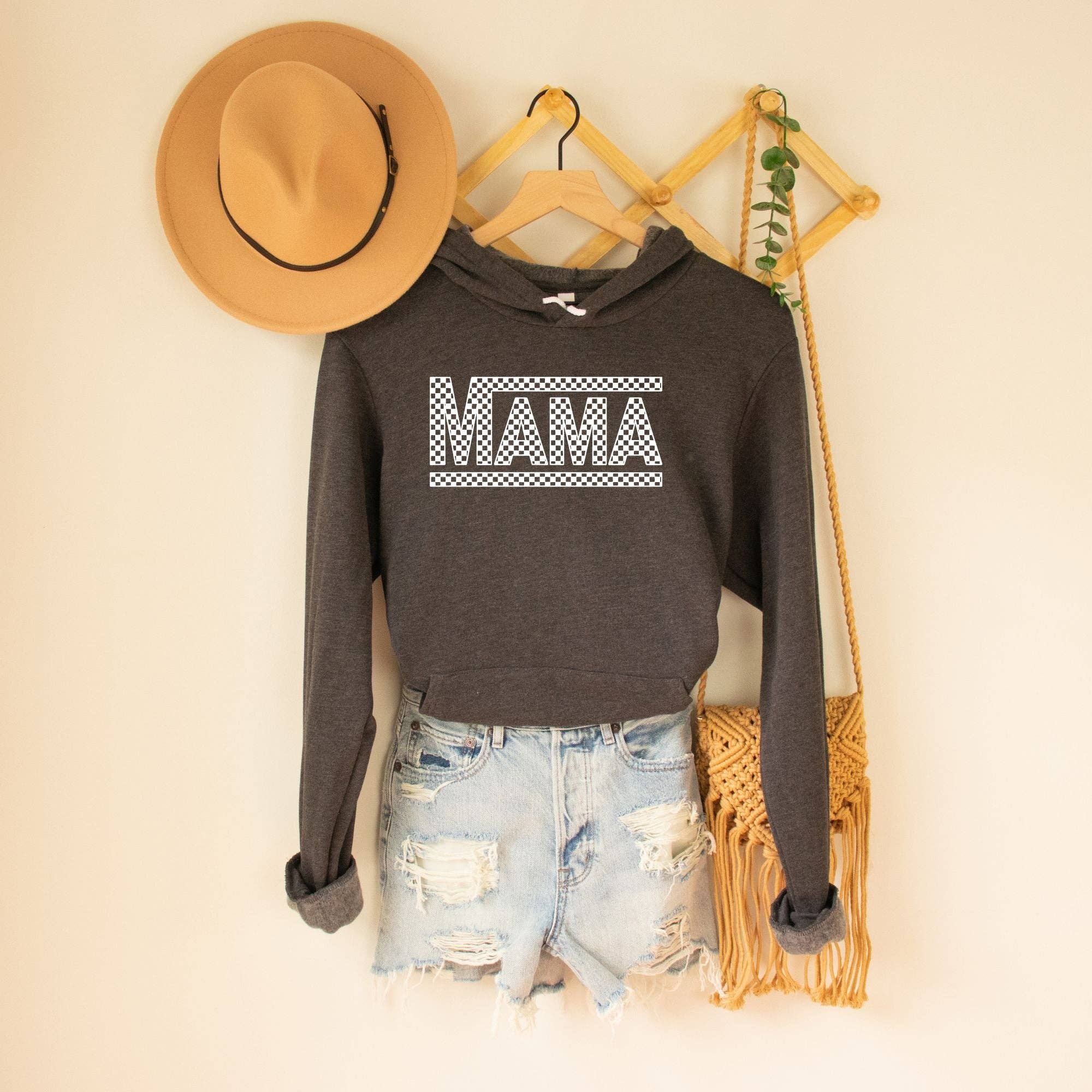 Mama Checkered Sweatshirt *Unisex Fit* T-Shirts, Hoodie | PodTeesHub.com
