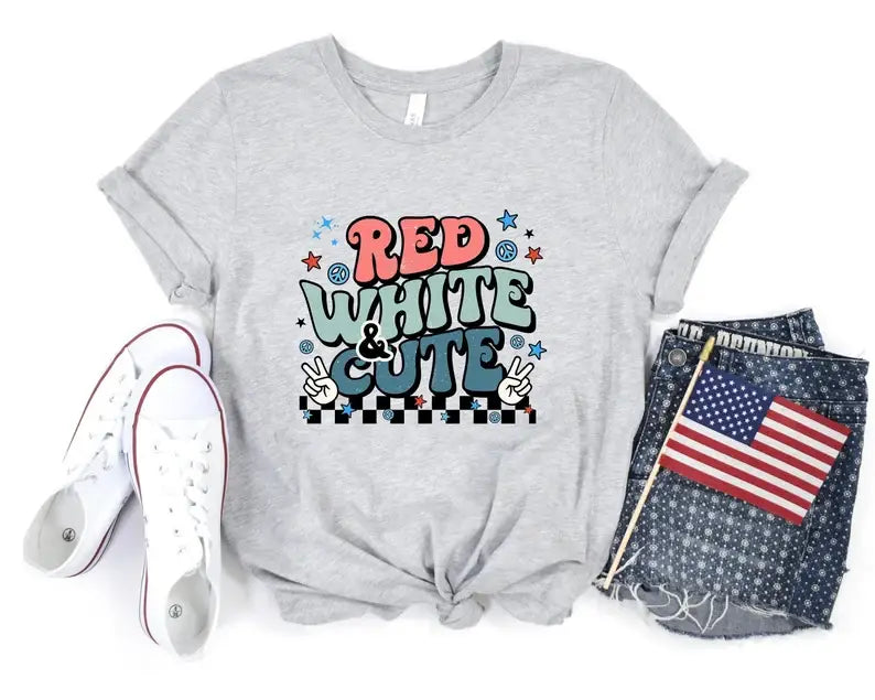 Red, White & Cute T-Shirt Hoodie, Sweatshirt | PodTeesHub.com
