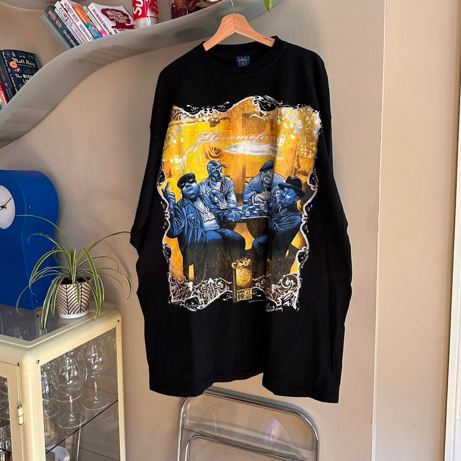 Rap Tees Vintage Giveme Face Rap Longsleeved Shirt Size 3xl Hoodie, Sweatshirt | PodTeesHub.com
