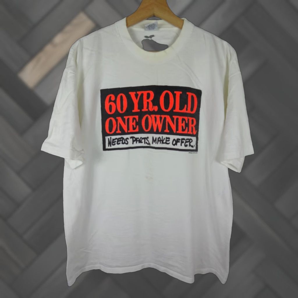 Vintage High Cotton Xl White 60 Year Old Funny T-Shirts, Hoodie, Sweatshirt