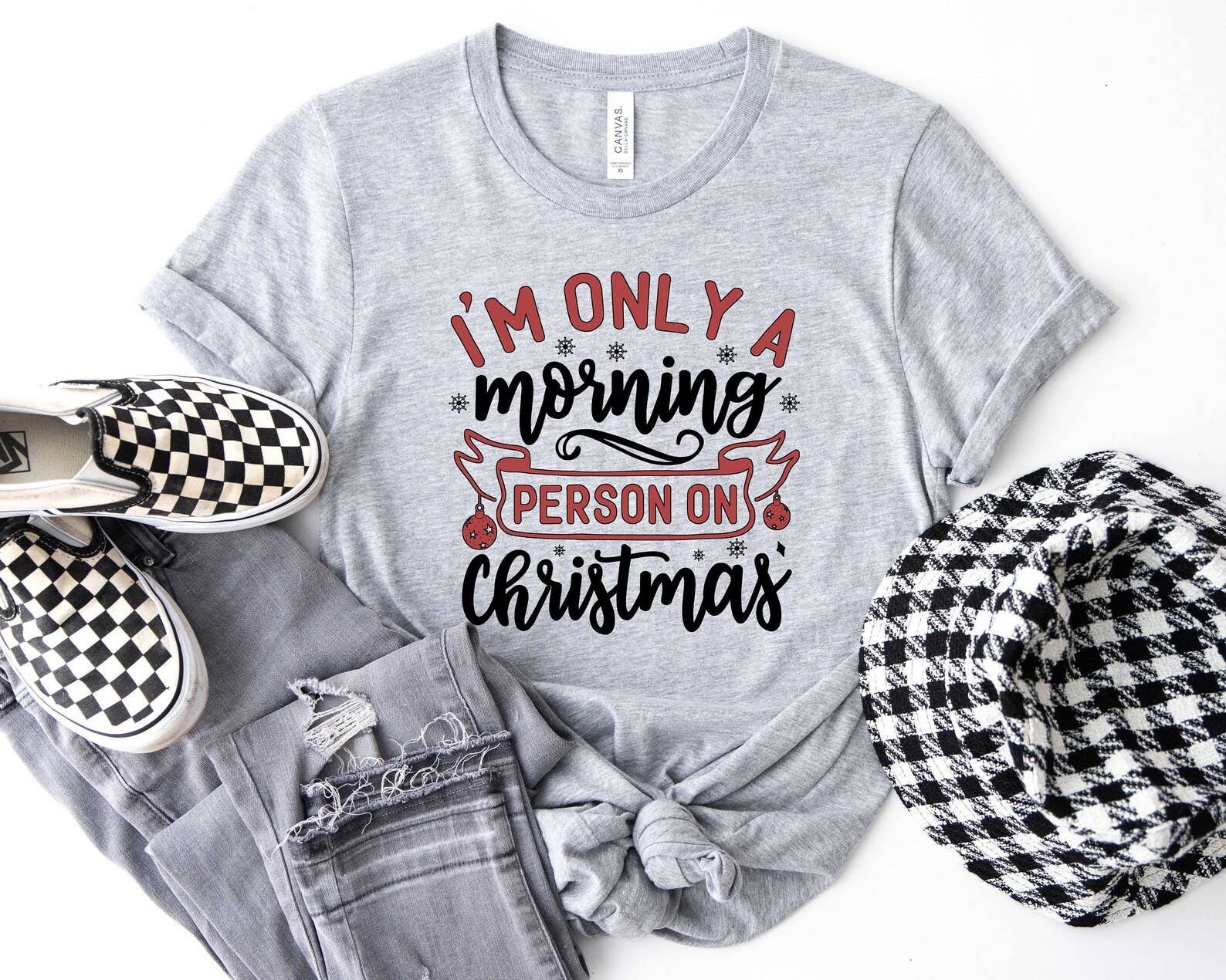 I Am Morning Person On Christmas T-Shirt Hoodie, Sweatshirt | PodTeesHub.com