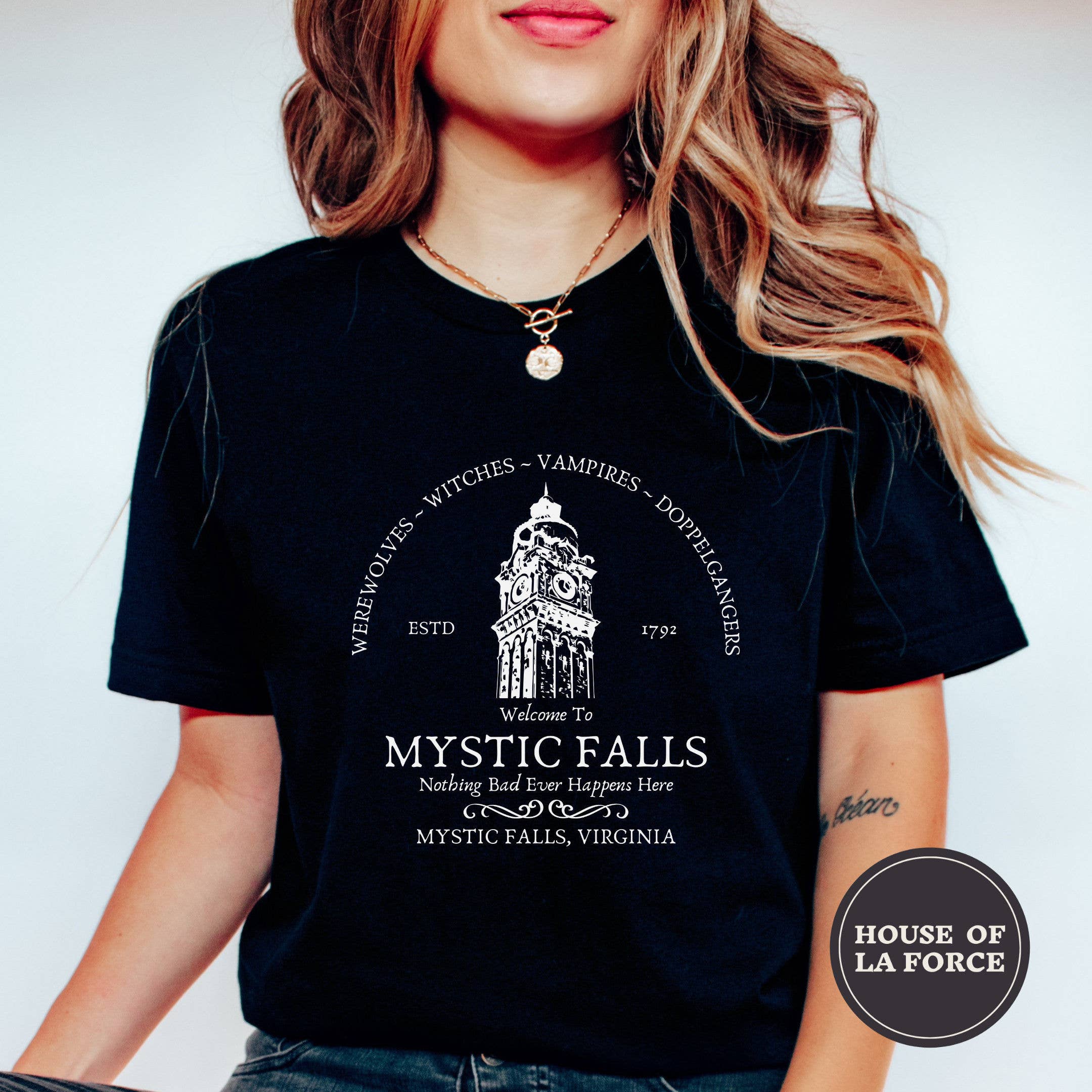 Mystic Falls Vampire Diaries Salvatore Mikaelson Shirt Hoodie, Sweatshirt | PodTeesHub.com