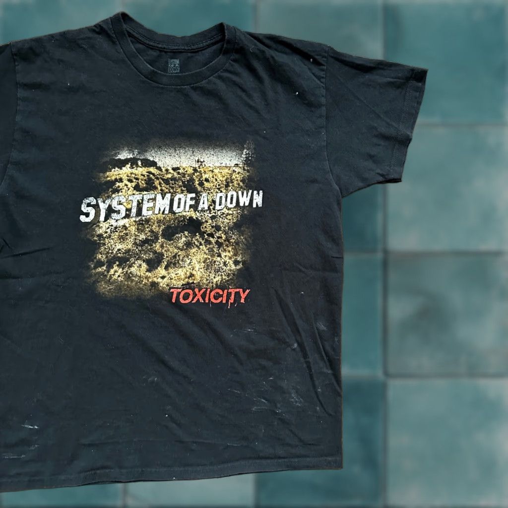Vintage System Of A Down T Shirt Reprint Short Sleeve Crew Neck Black Size L Men Rock Punk T Hoodie, Sweatshirt