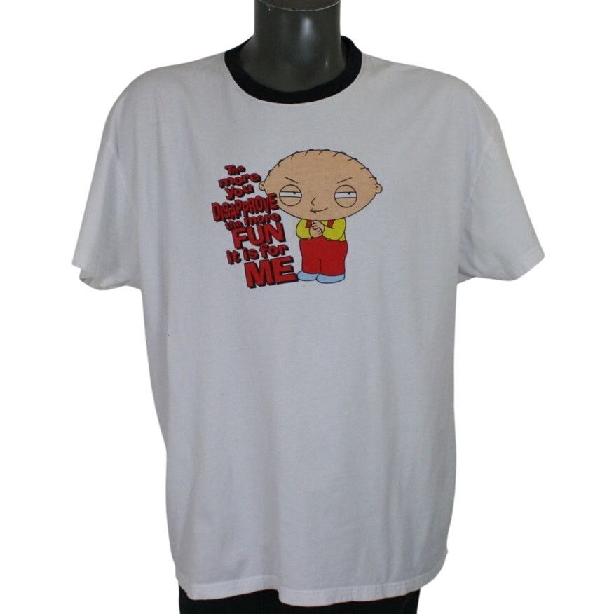 Vintage Y2k Family Guy Stewie Funny Ringer T Shirt 2xl Hoodie, Sweatshirt | PodTeesHub.com