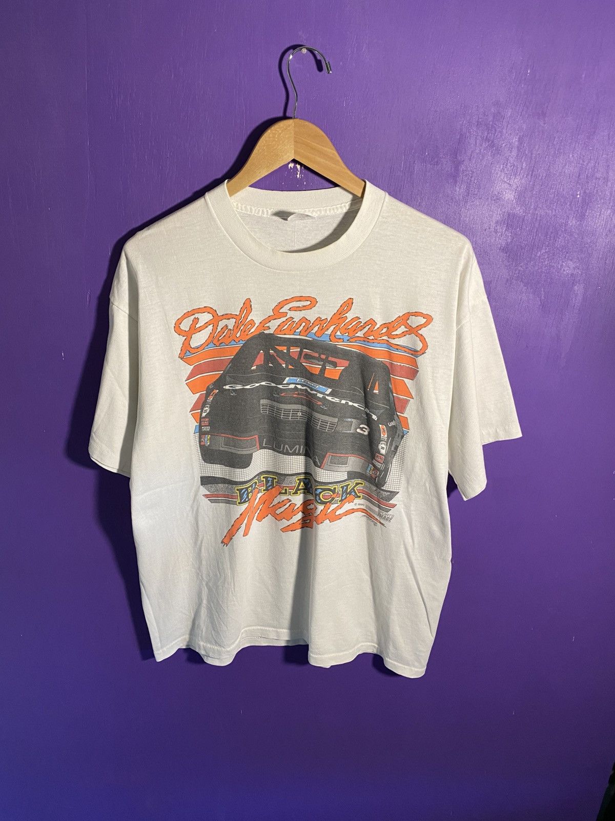 Vintage 90s Dale Earnhardt Black Magic Nascar T Shirt Hoodie, Sweatshirt | PodTeesHub.com