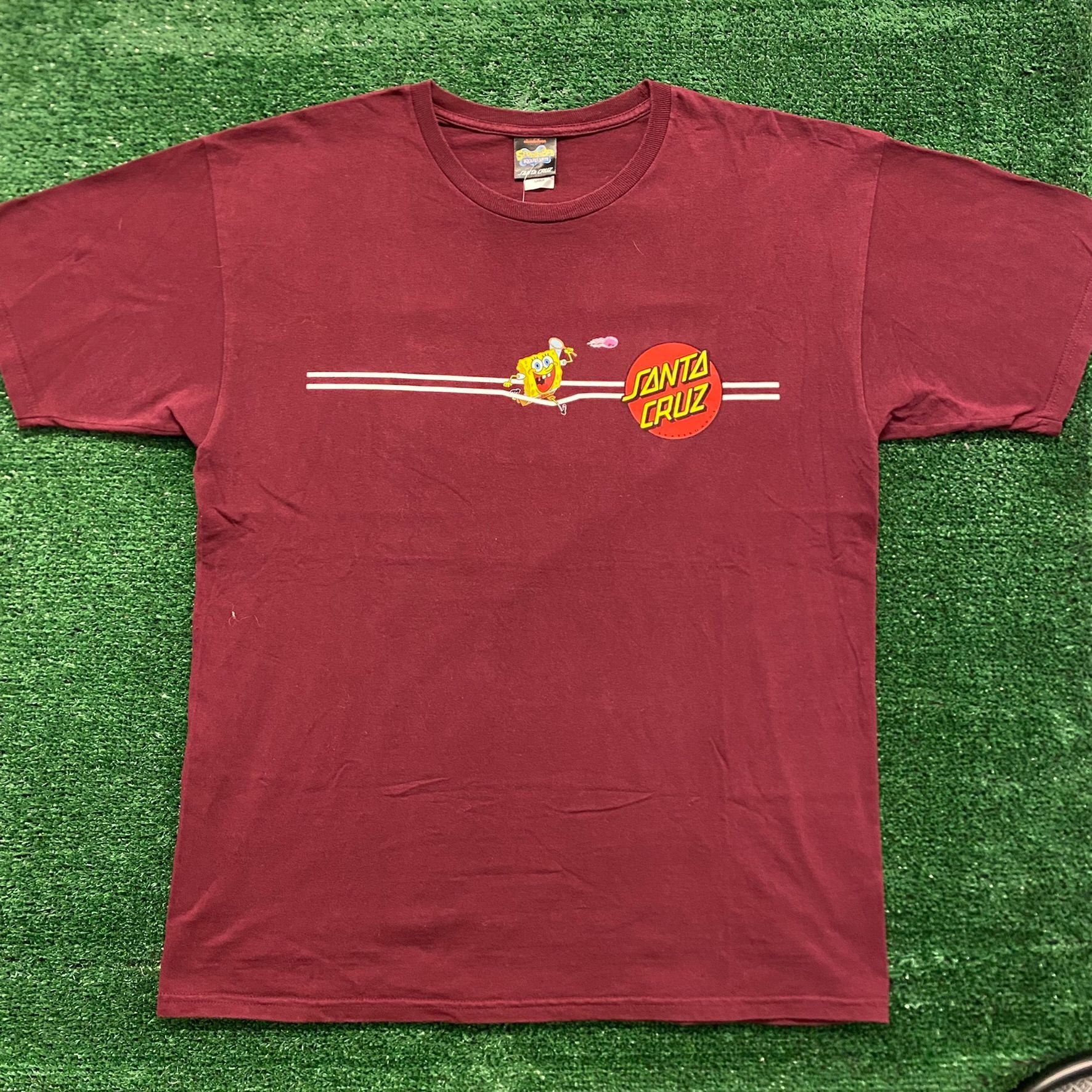 Vintage Santa Cruz Spongebob Vintage Skater Cartoon T Shirt Hoodie, Sweatshirt | PodTeesHub.com