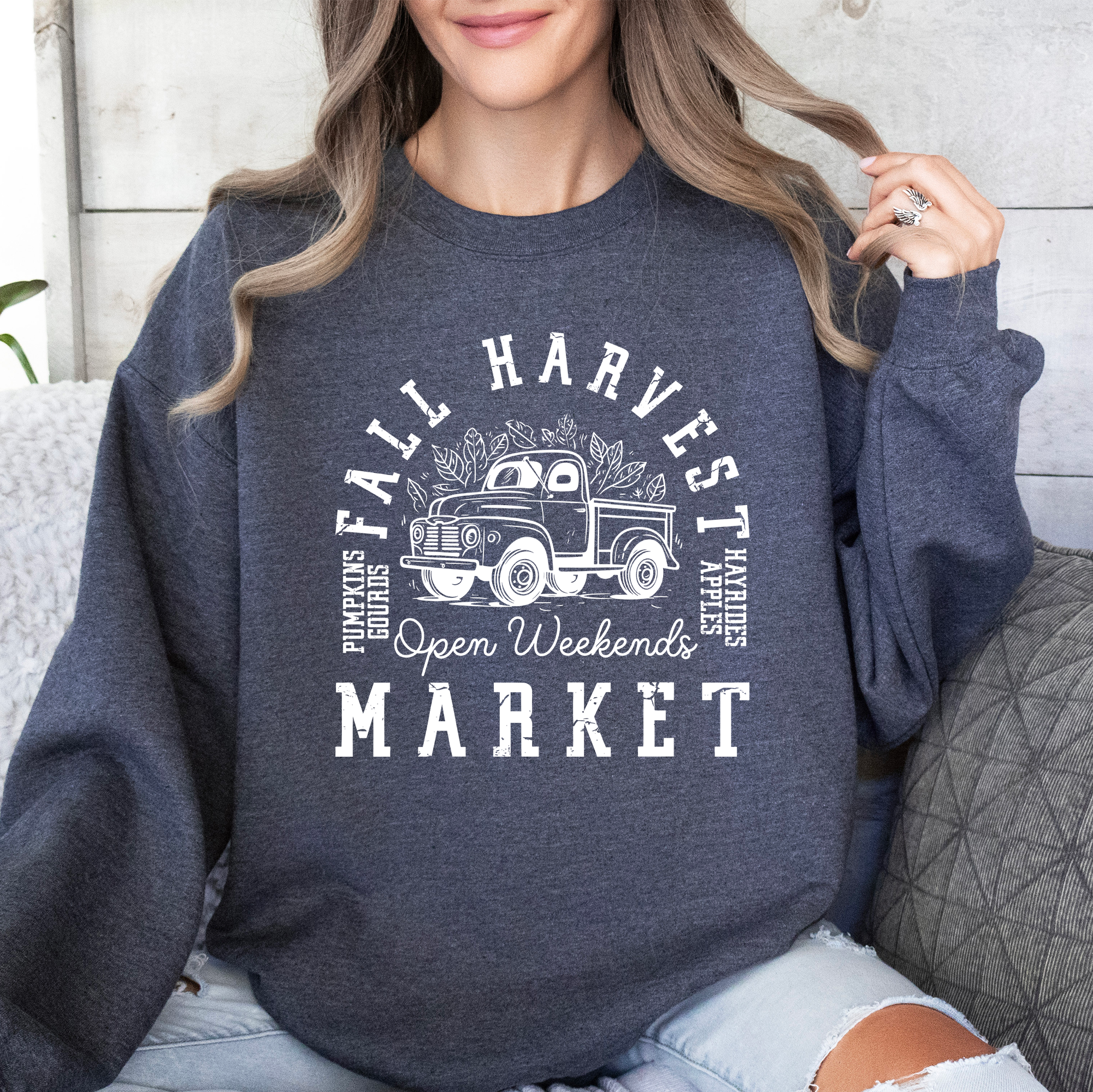 Fall Harvest Market, Pumpkins, Autumn Sweatshirt T-Shirts, Hoodie | PodTeesHub.com