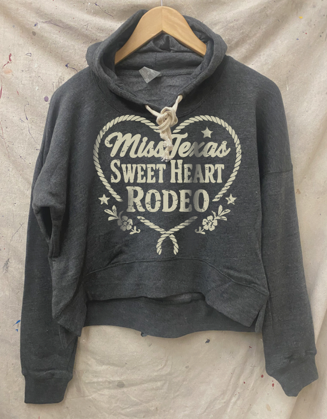 Miss Texas Sweet Heart Rodeo Crop Sponge Hooded Sweatshirt T-Shirts, Hoodie | PodTeesHub.com