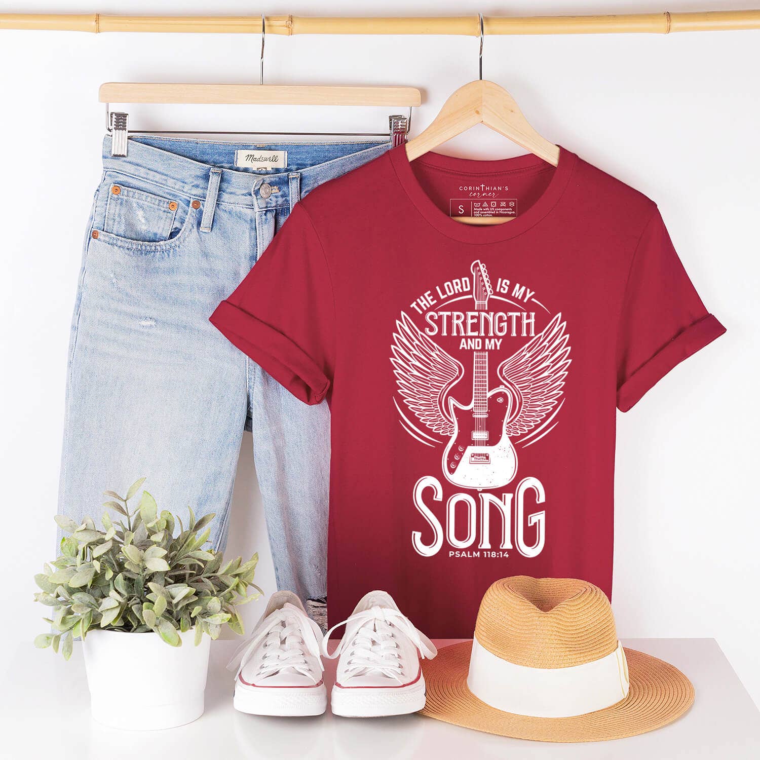 My Strength and My Song Graphic Tee Shirt Hoodie, Sweatshirt | PodTeesHub.com