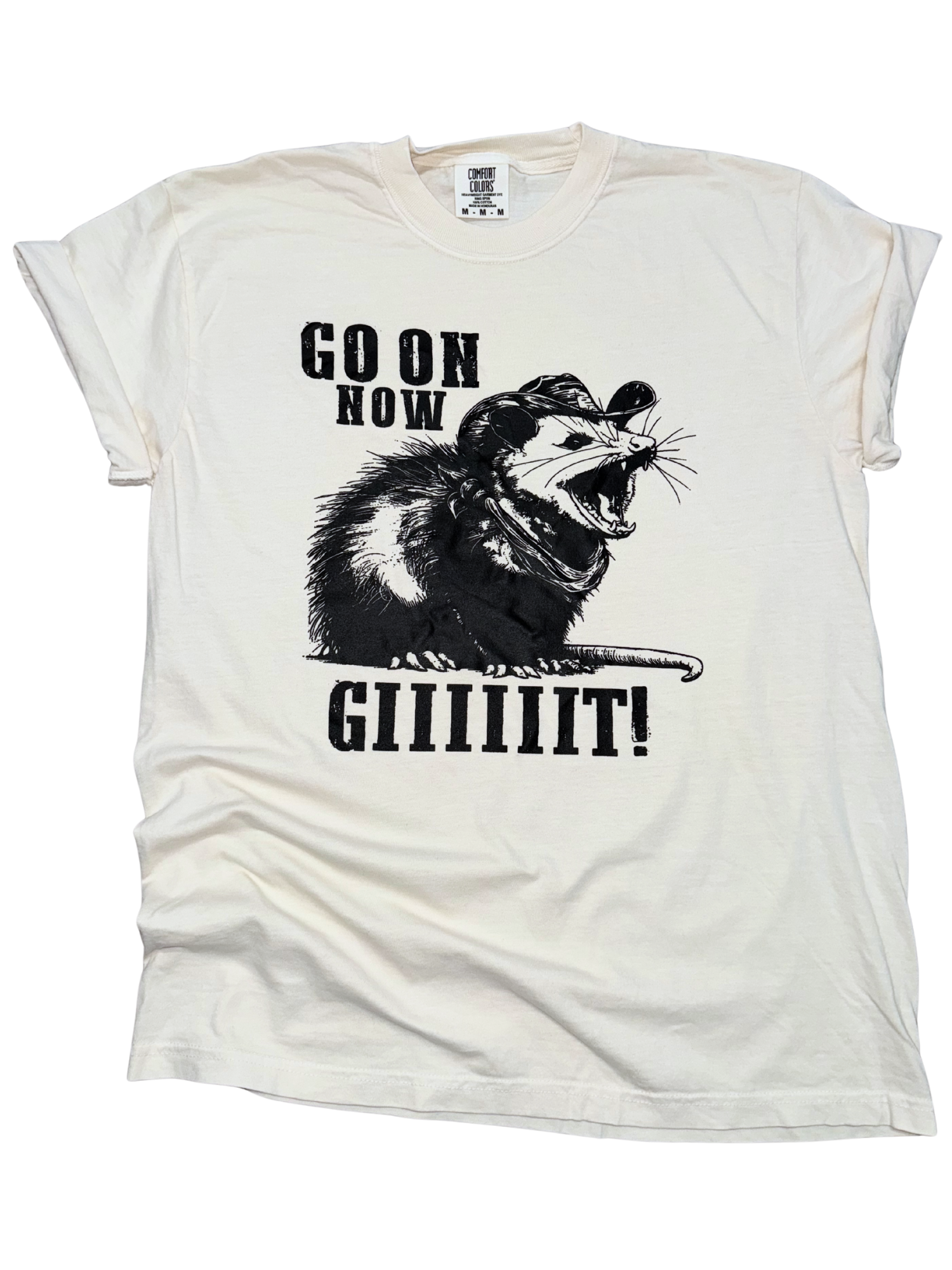 Go On Now, Giiiit! – Opossum Snarky Western Tee Hoodie, Sweatshirt | PodTeesHub.com