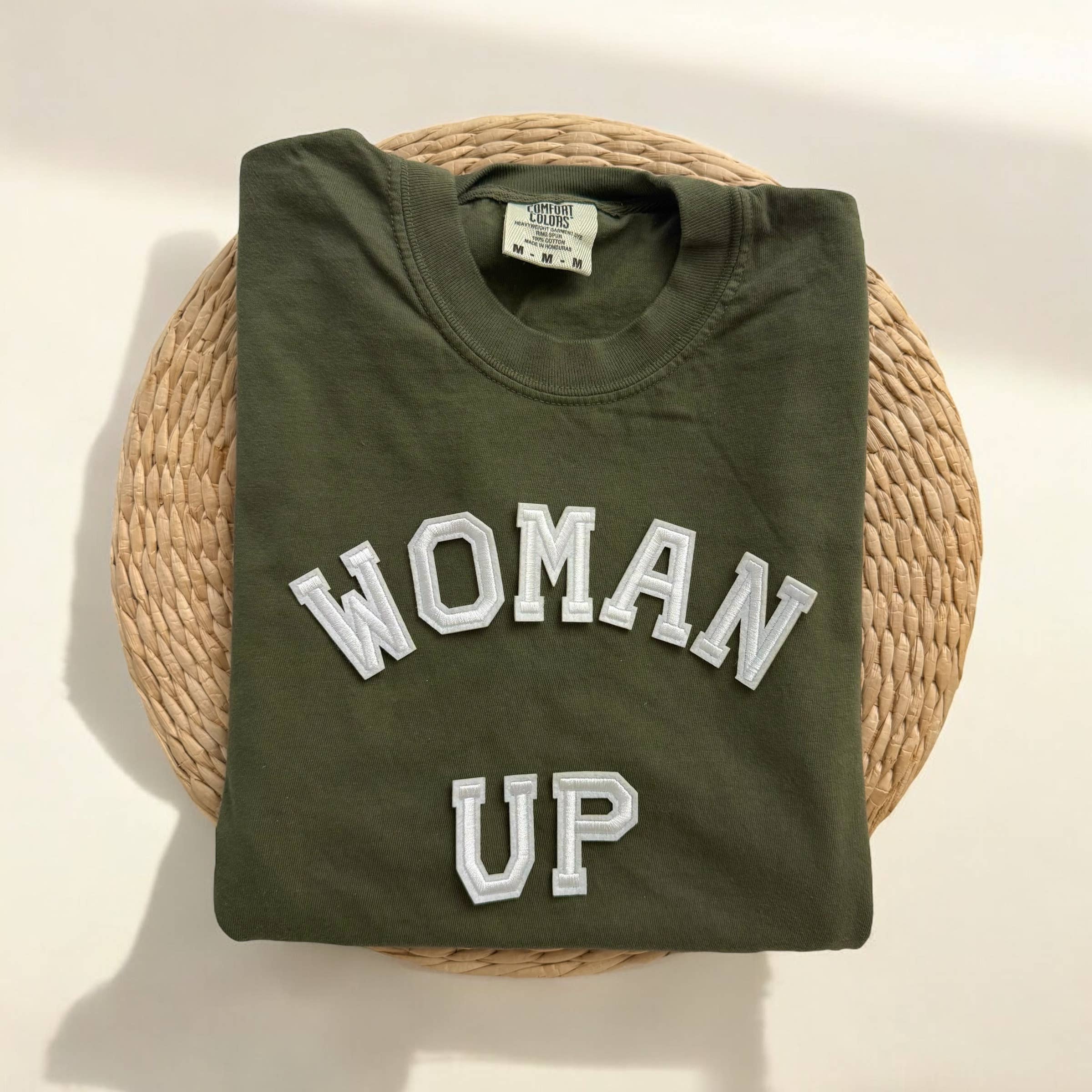 Woman Up Comfort Colors Short Sleeve Shirt, Feminist Shirts Hoodie, Sweatshirt | PodTeesHub.com