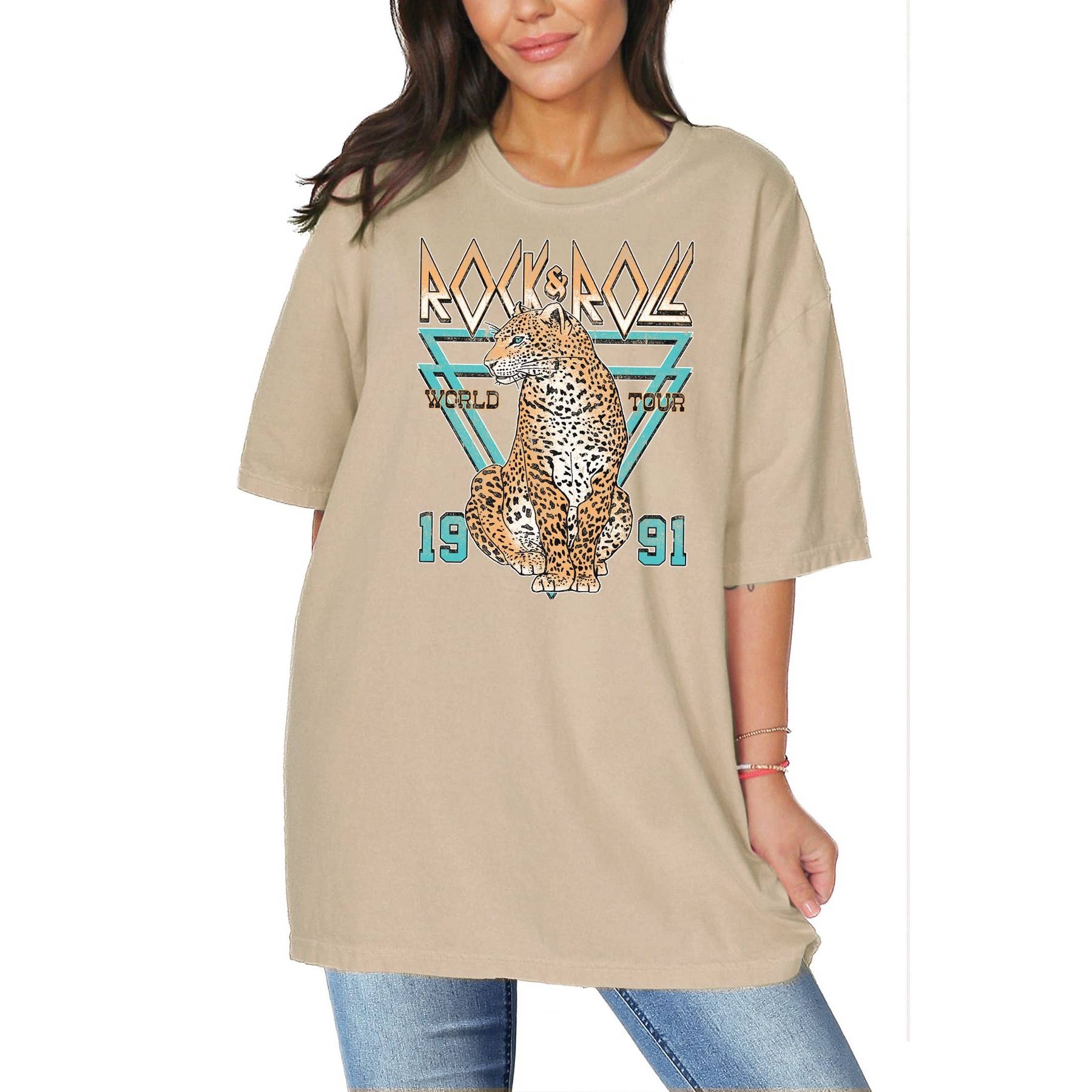 Rock N Roll World Tour 1991 Oversized T Shirt Hoodie, Sweatshirt | PodTeesHub.com