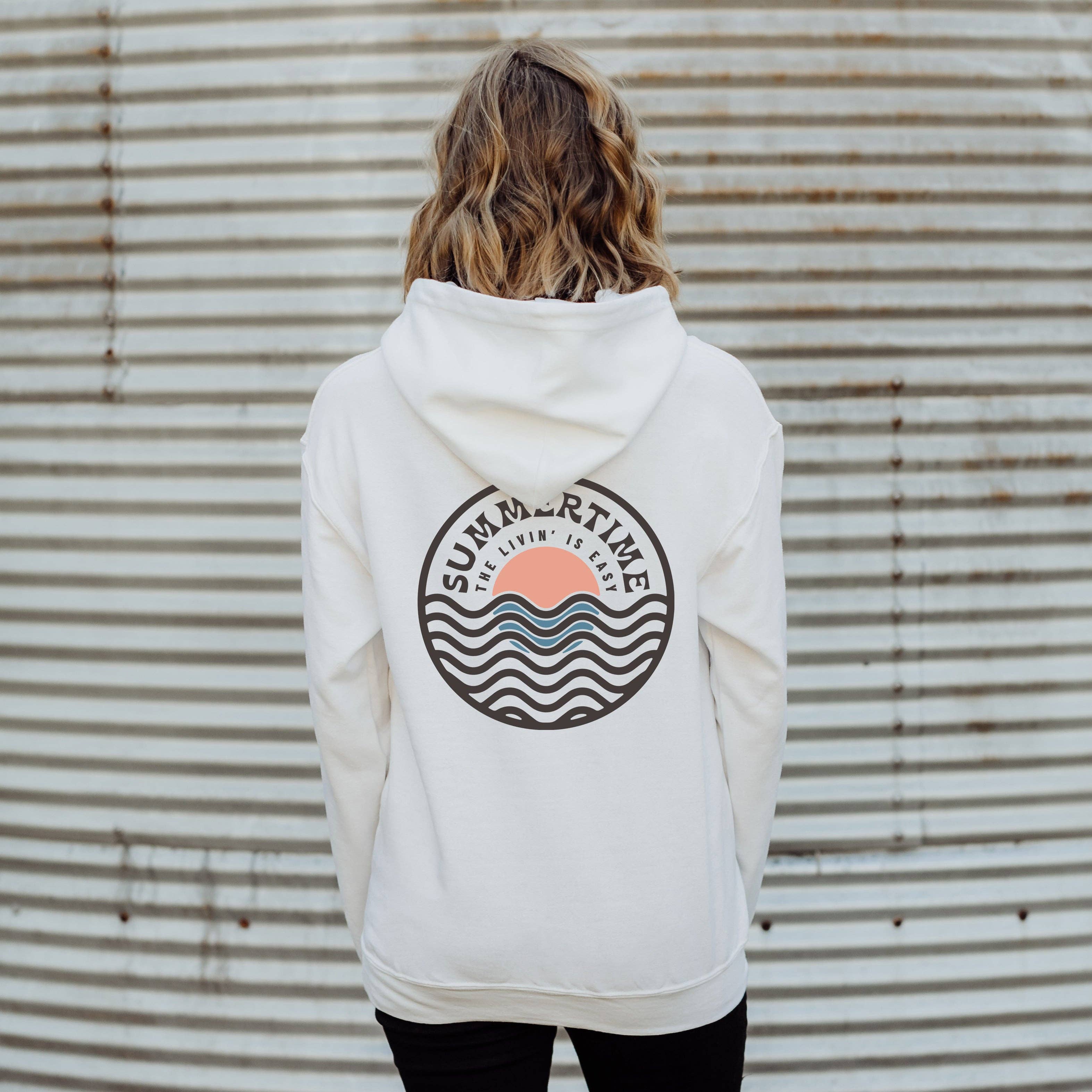Summertime Hoodie | Beach | Sizes S-2XL T-Shirts, Sweatshirt | PodTeesHub.com