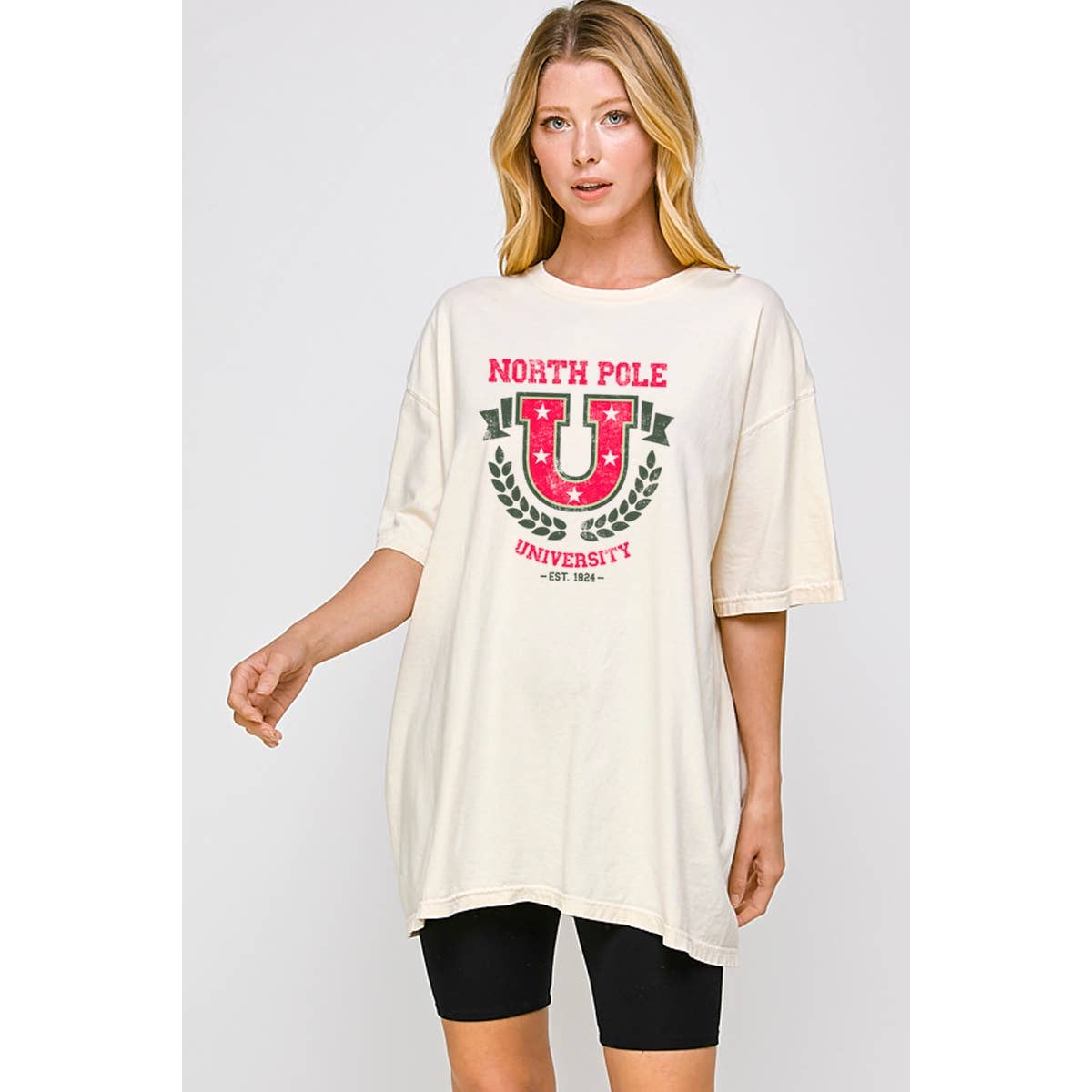 North Pole University Christmas  Vintage  Graphic Tee Hoodie, Sweatshirt | PodTeesHub.com