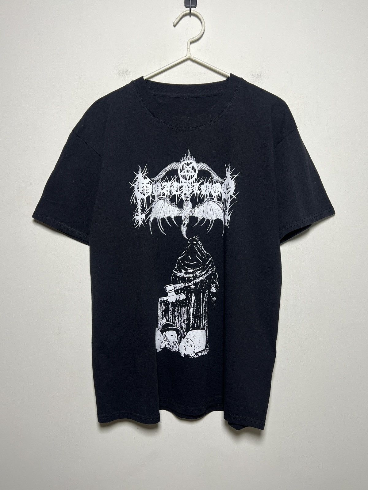 Band Goatblood Y2k Black Metal M L T-Shirts, Hoodie, Sweatshirt