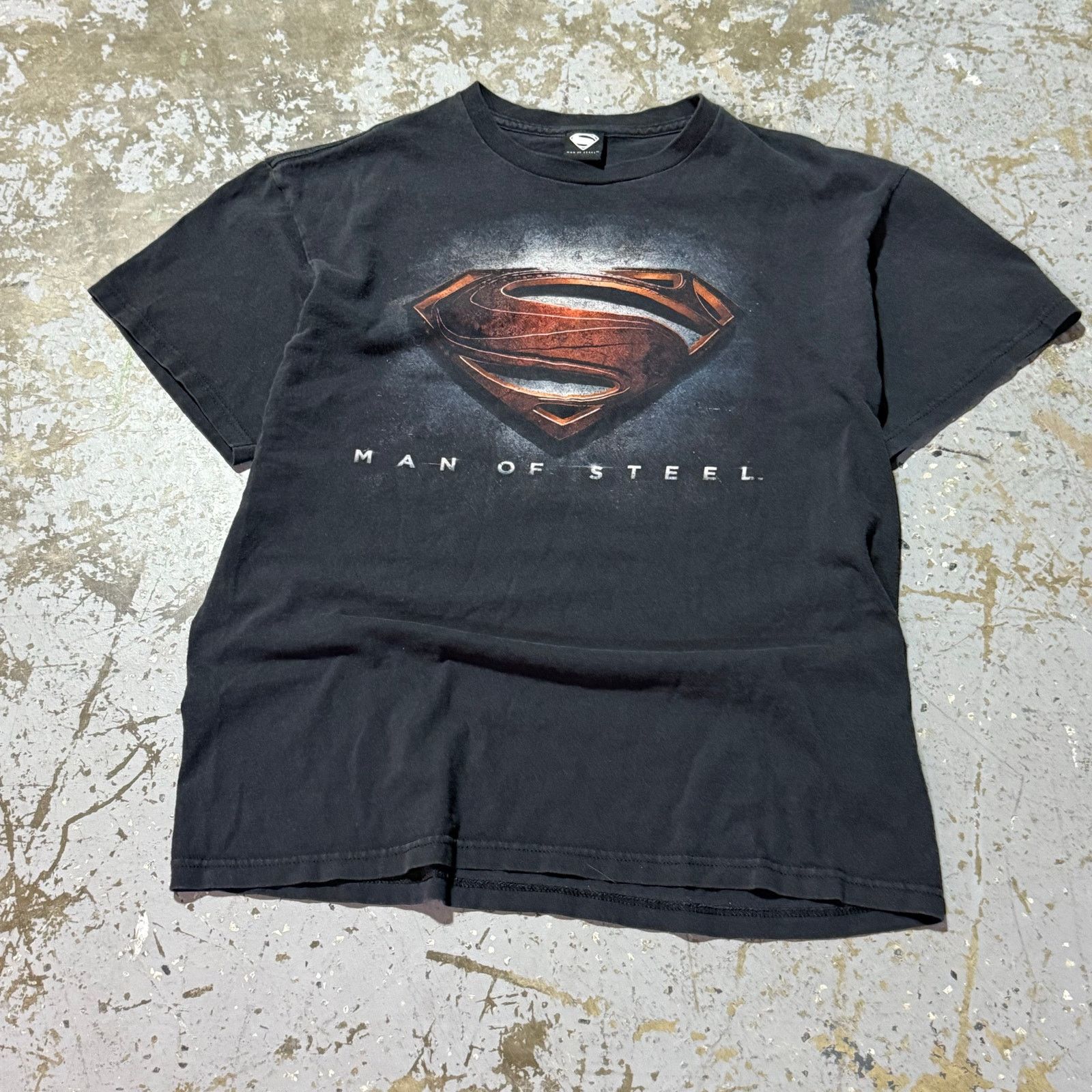 Vintage Y2k Super Man Man Steel Faded Black L T-Shirts, Hoodie, Sweatshirt