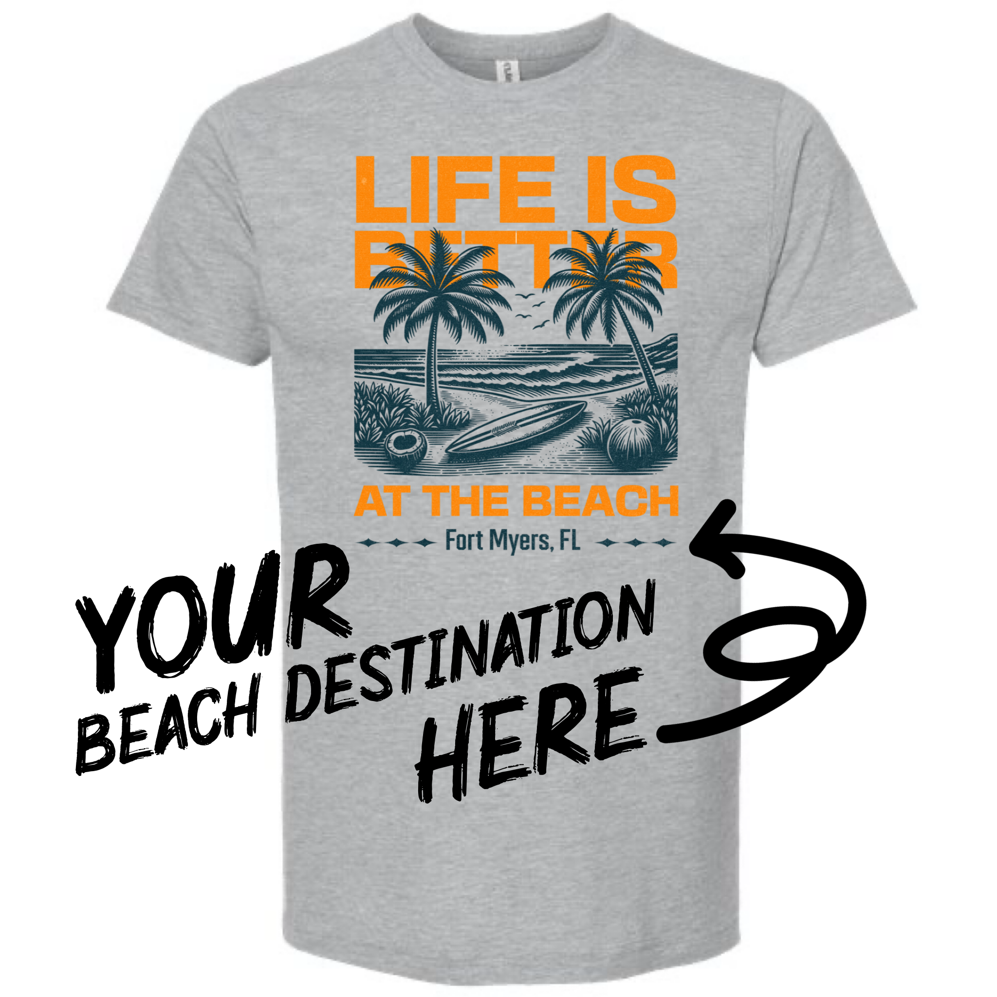 Your Destination | Life Is Better At the Beach Tshirt Hoodie, Sweatshirt | PodTeesHub.com