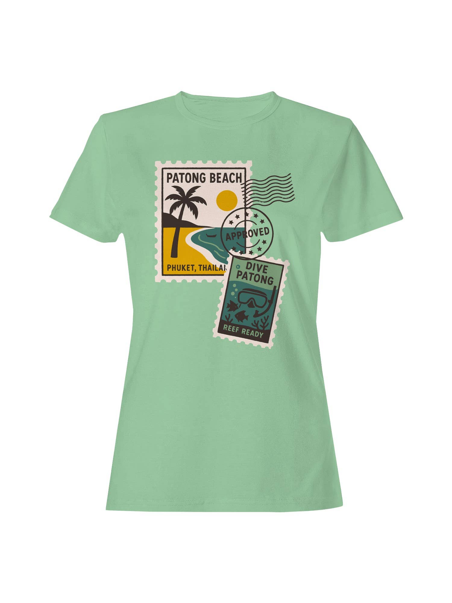 Patong Beach Dive Stamps Art Women's T-Shirt Hoodie, Sweatshirt | PodTeesHub.com