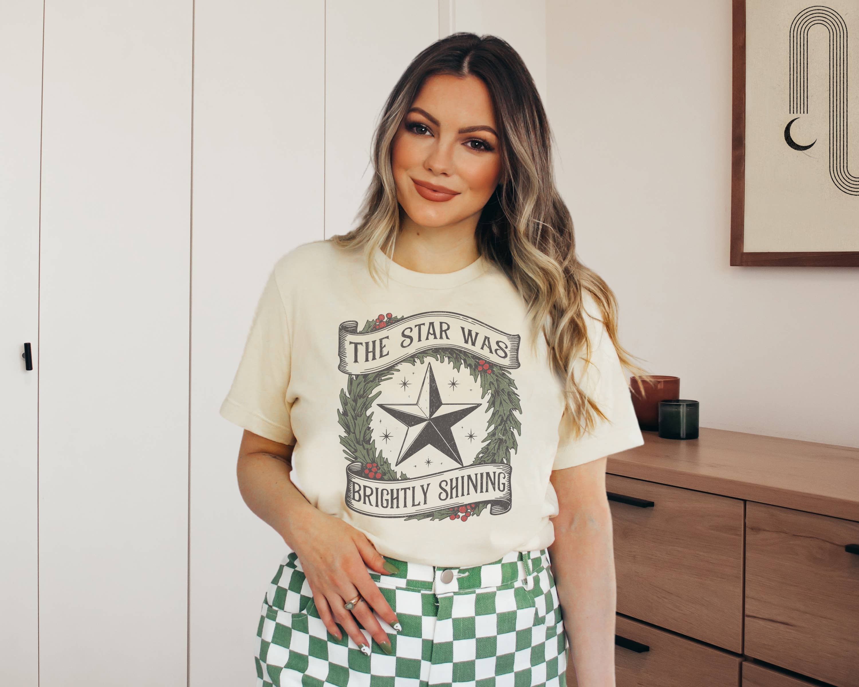 The Star Was Brightly Shining Graphic Tee Holiday Hoodie, Sweatshirt | PodTeesHub.com