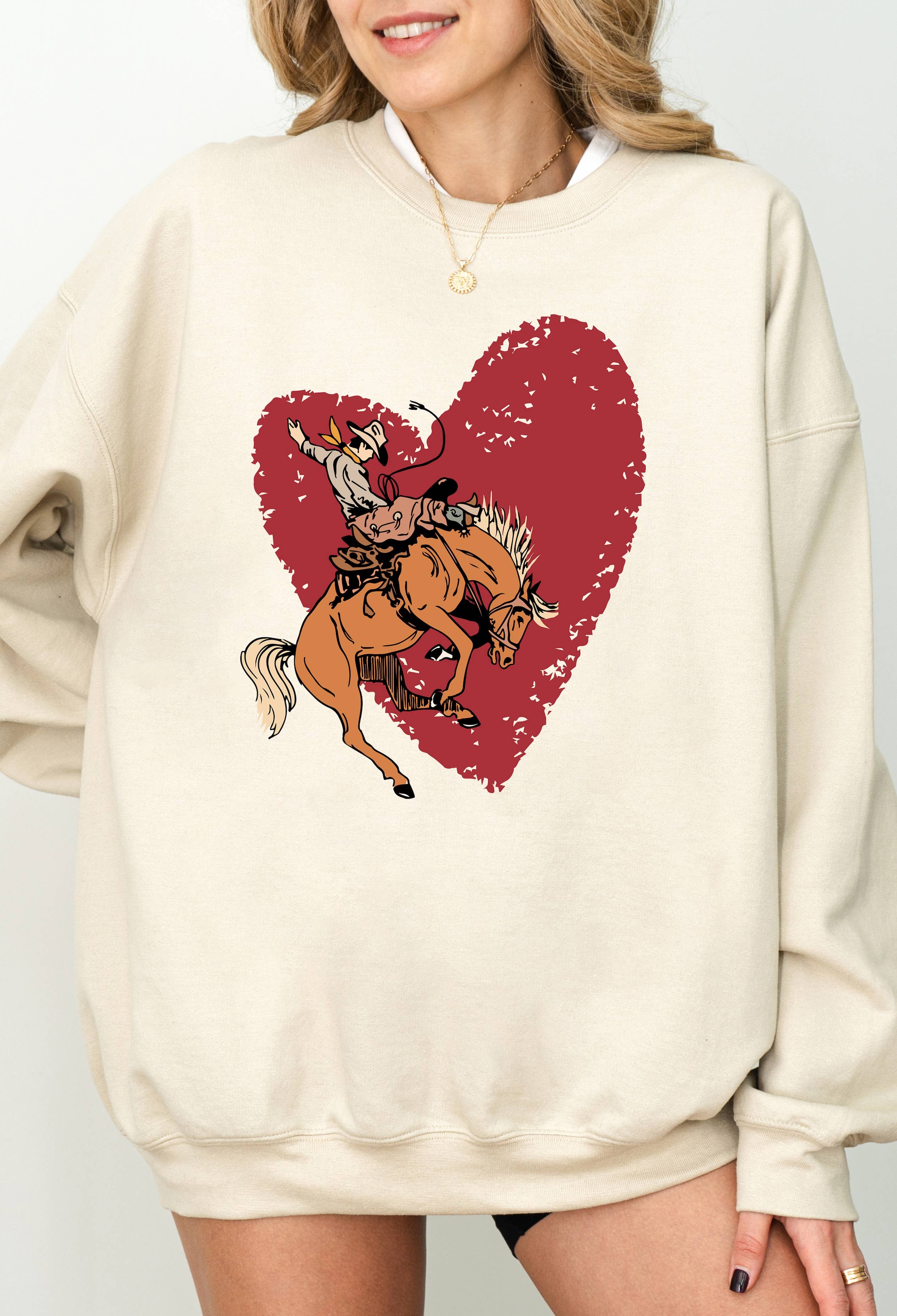Bronc Heart Graphic Sweater T-Shirts, Hoodie, Sweatshirt | PodTeesHub.com