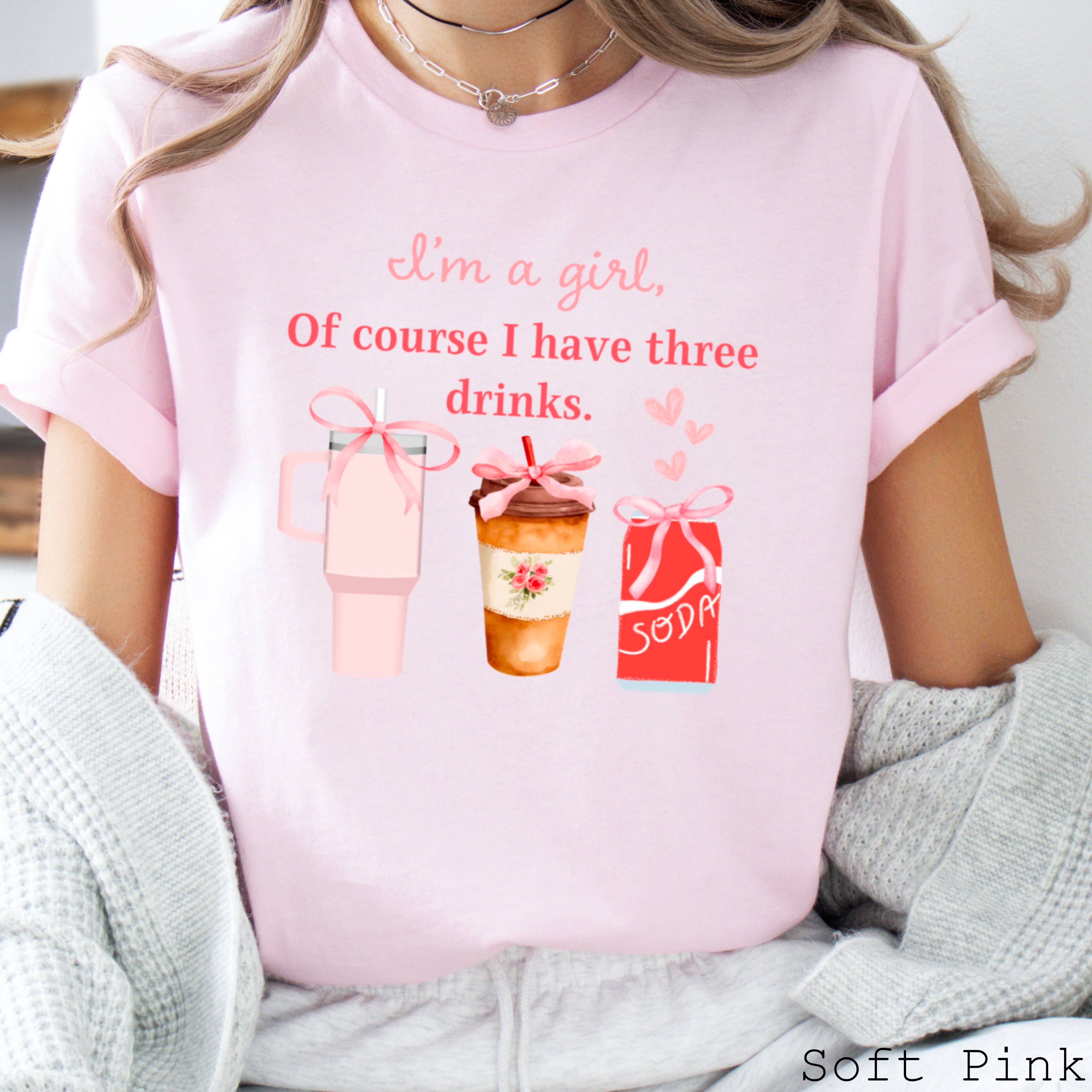 I’M Just A Girl Graphic Tee | Preppy Apparel | Bella Canvas Hoodie, Sweatshirt | PodTeesHub.com