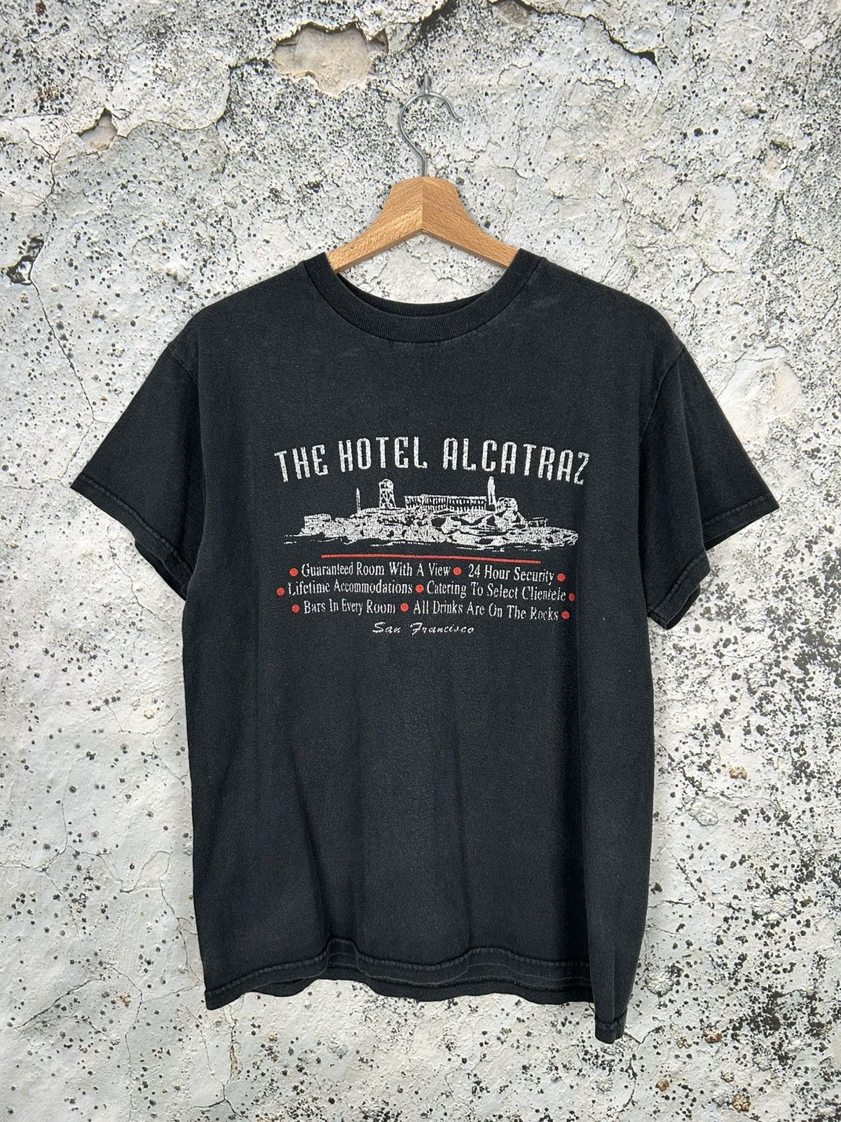 Vintage The Hotel Alcatraz Graphic Tee Grunge Rock Punk Hoodie, Sweatshirt | PodTeesHub.com