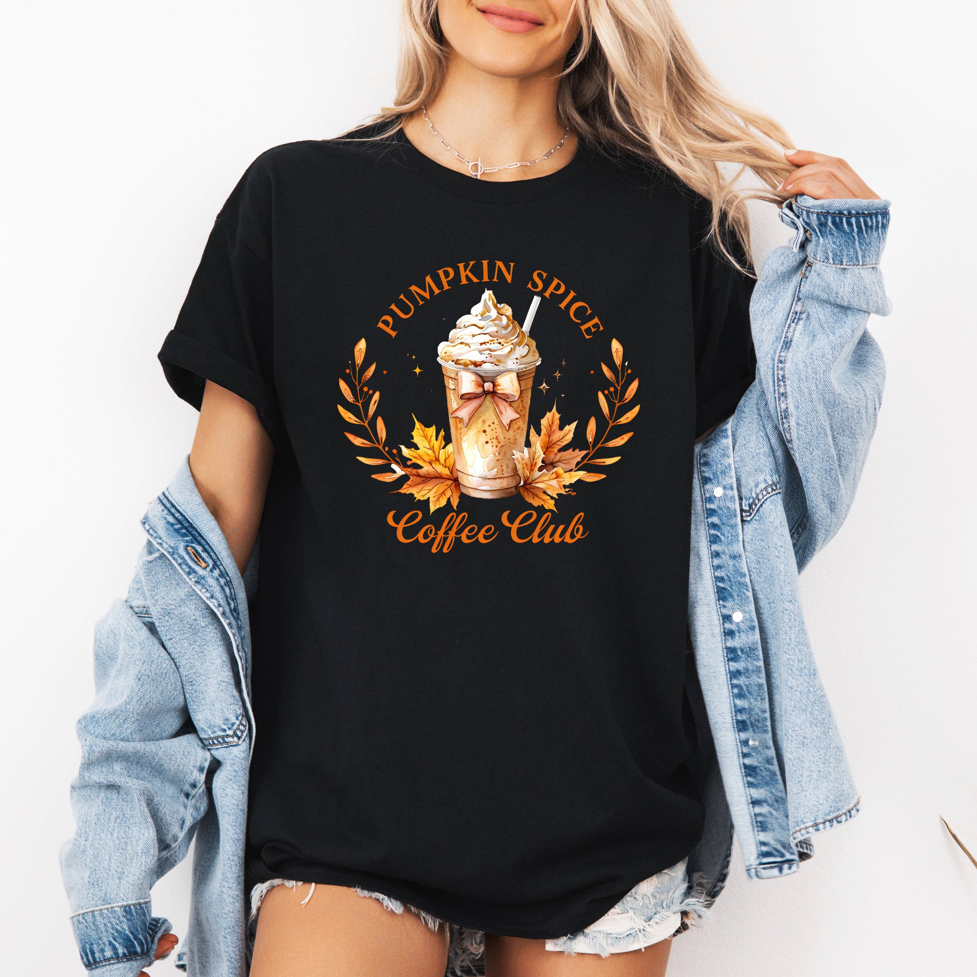 Pumpkin Spice Coffee Club, Autumn, Halloween, Fall, Tshirt Hoodie, Sweatshirt | PodTeesHub.com