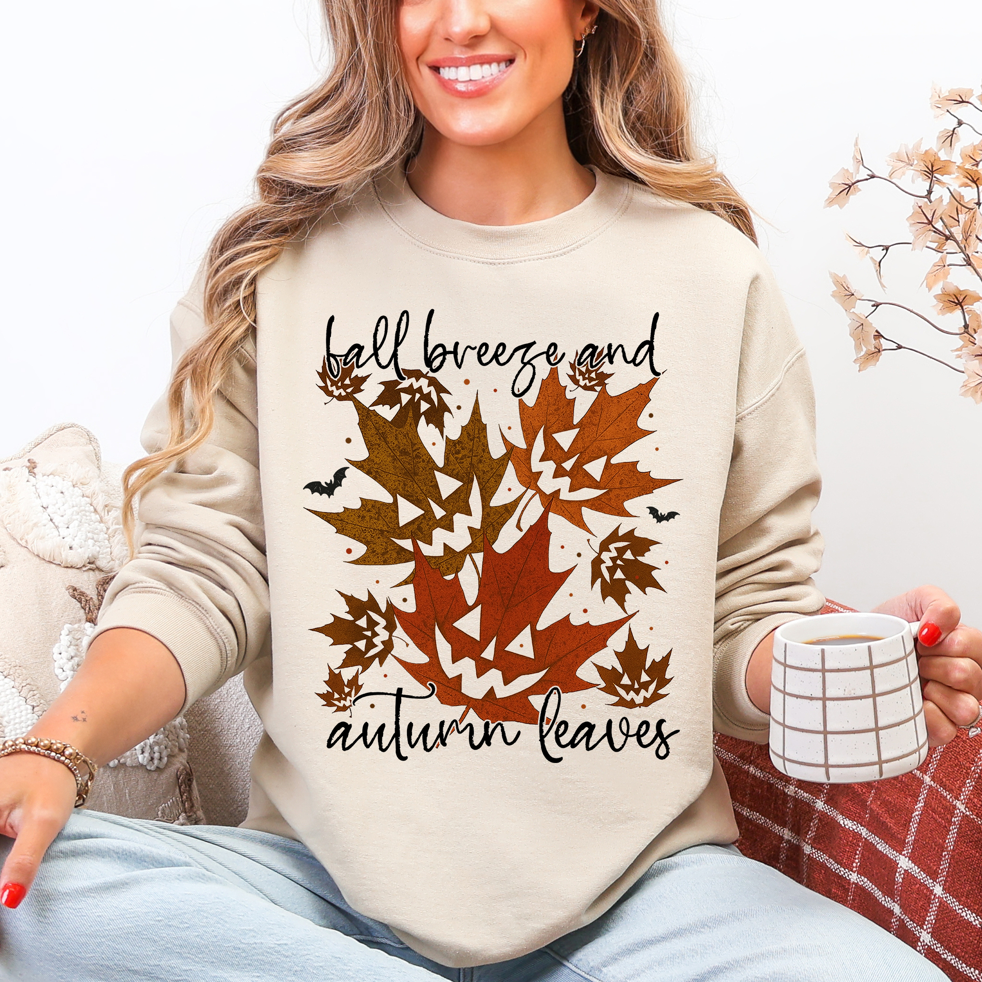 Fall Breeze and Autumn Leaves, Halloween Sweatshirt T-Shirts, Hoodie | PodTeesHub.com