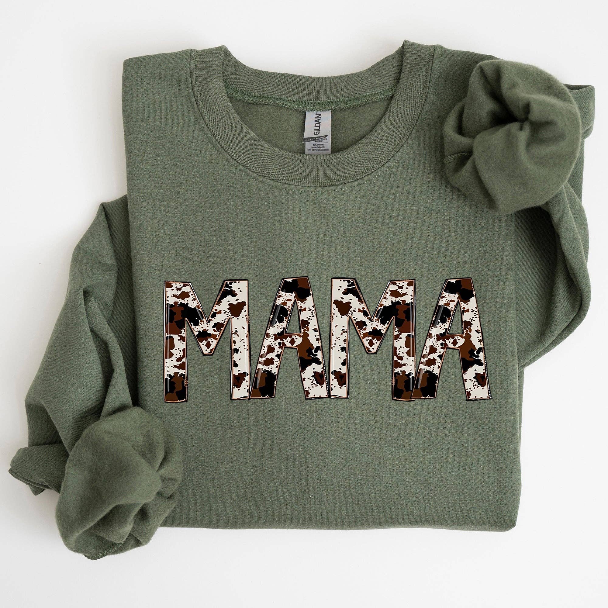 Mama, Cow Print, Mom, Mother's Day Gift Sweatshirt T-Shirts, Hoodie | PodTeesHub.com