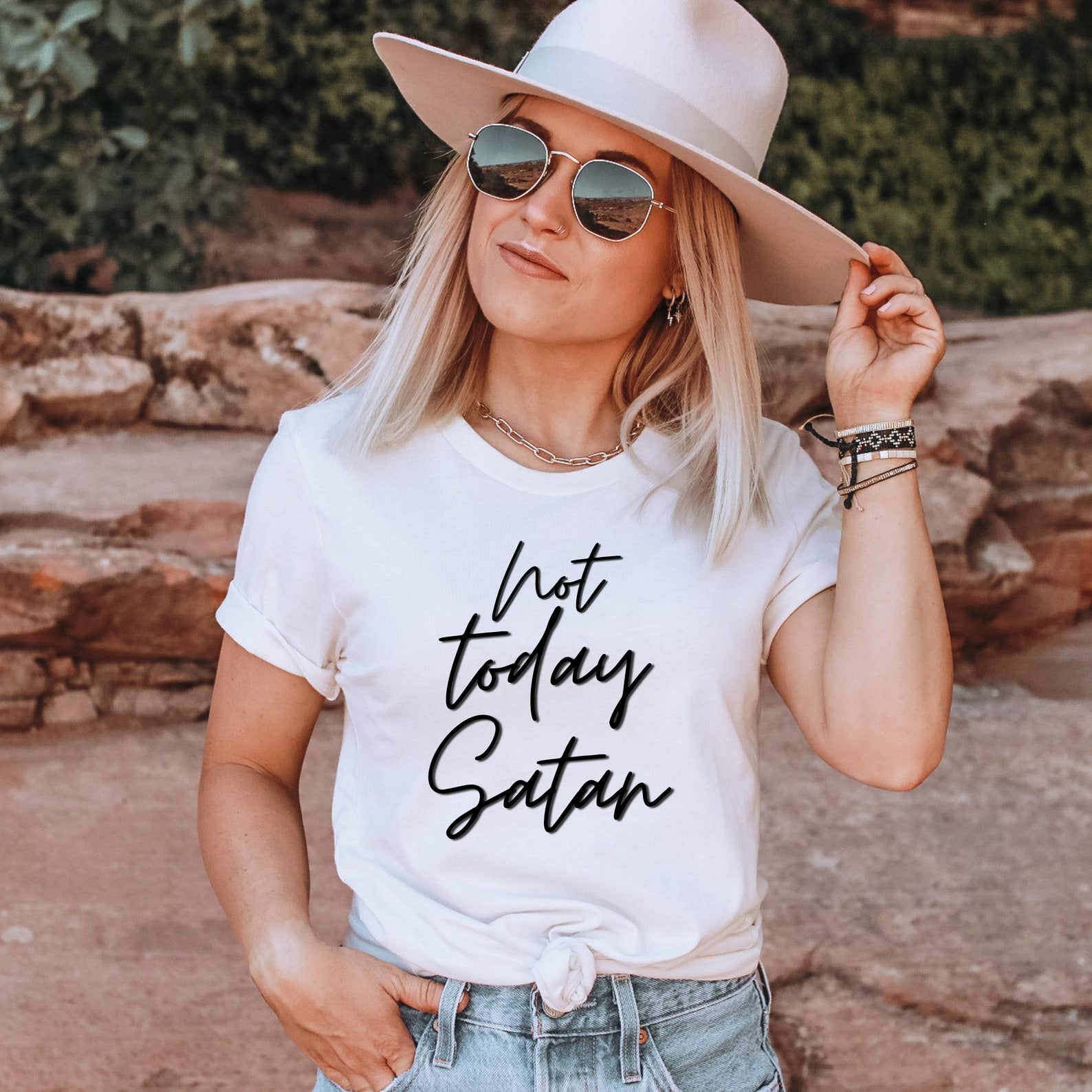 Not Today Satan T-Shirt Hoodie, Sweatshirt | PodTeesHub.com