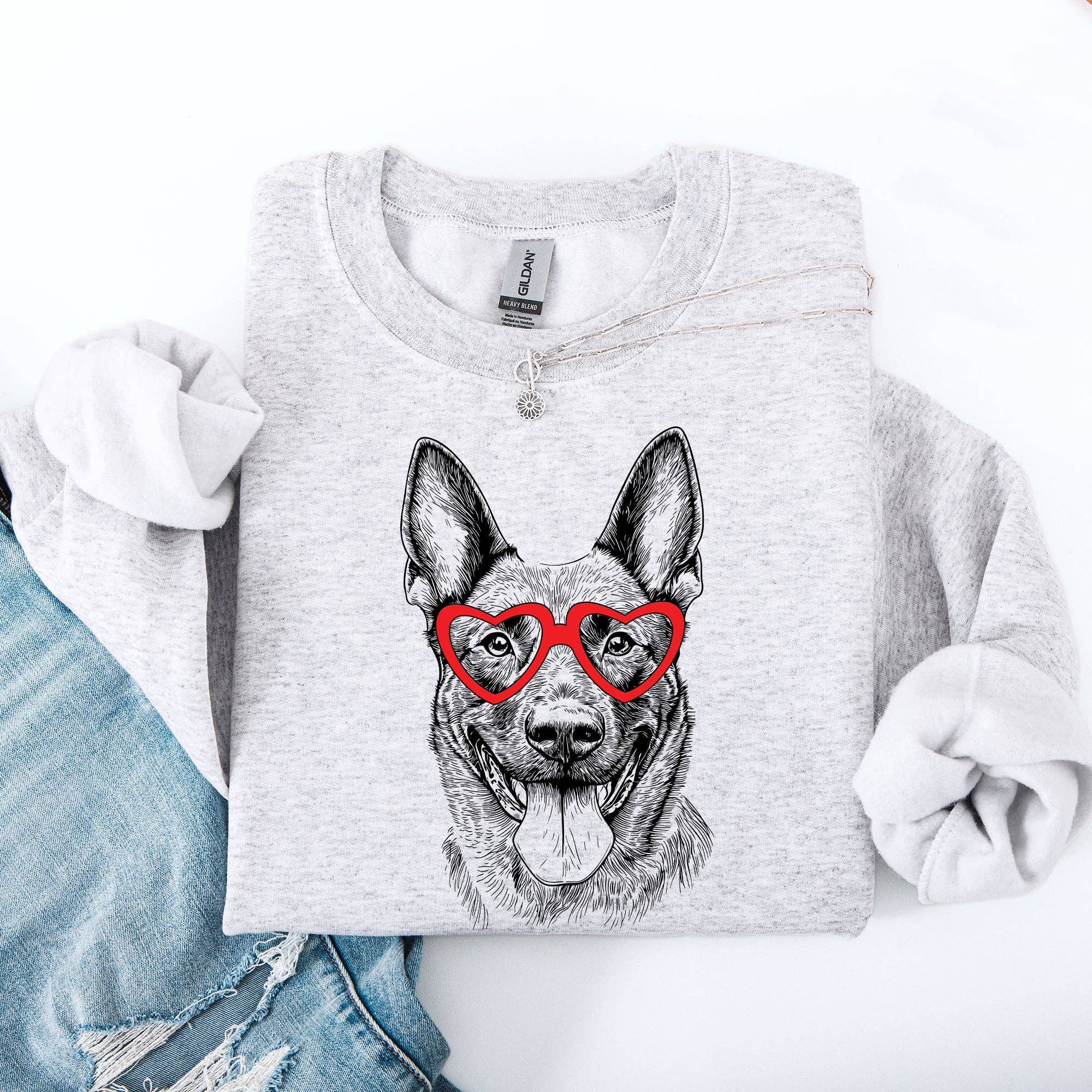 Belgian Malinois, Pet, Dog Breed, Valentine's Sweatshirt T-Shirts, Hoodie | PodTeesHub.com