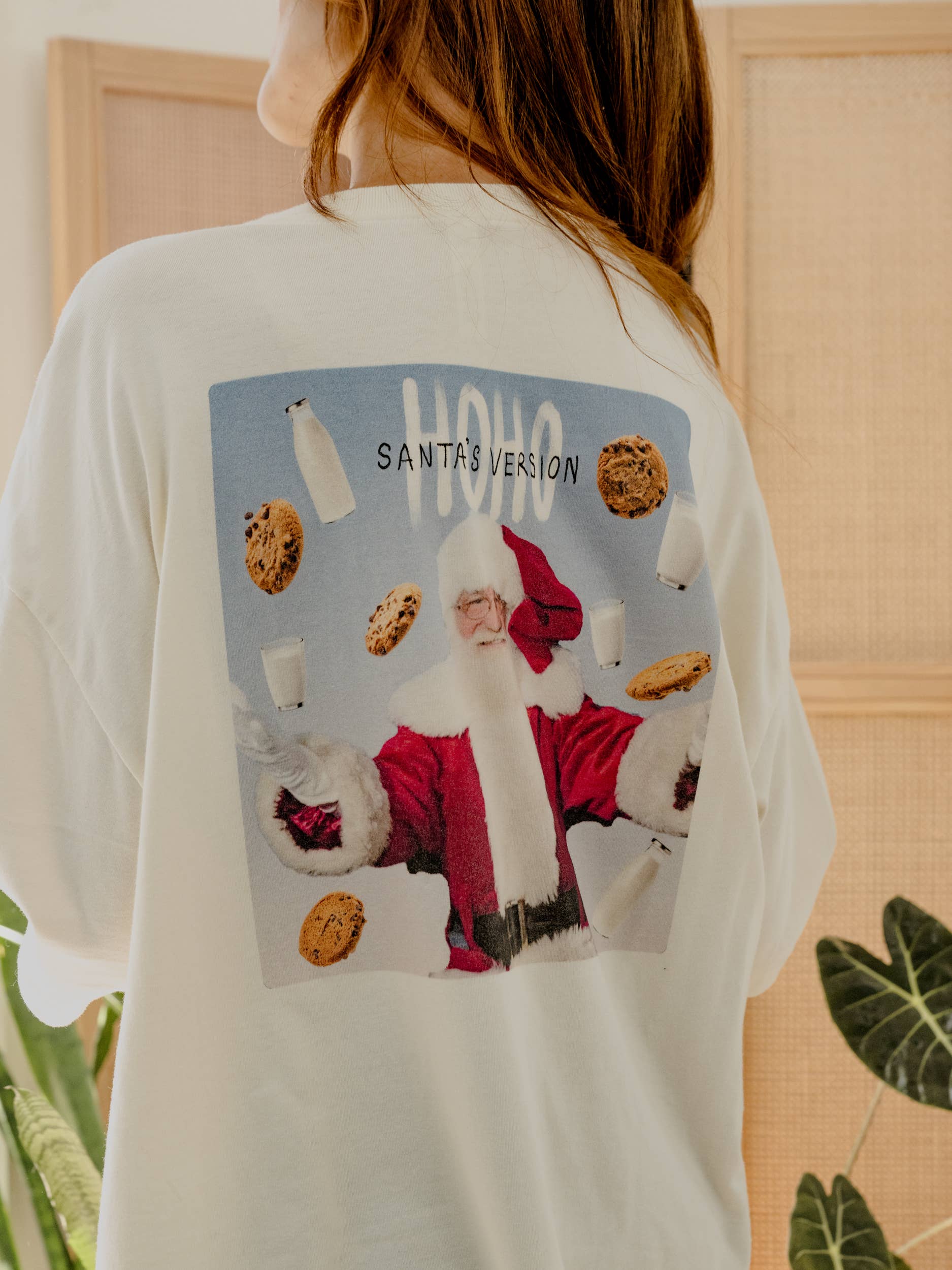 Christmas Santa's Version Off White One Size Graphic Tee Hoodie, Sweatshirt | PodTeesHub.com