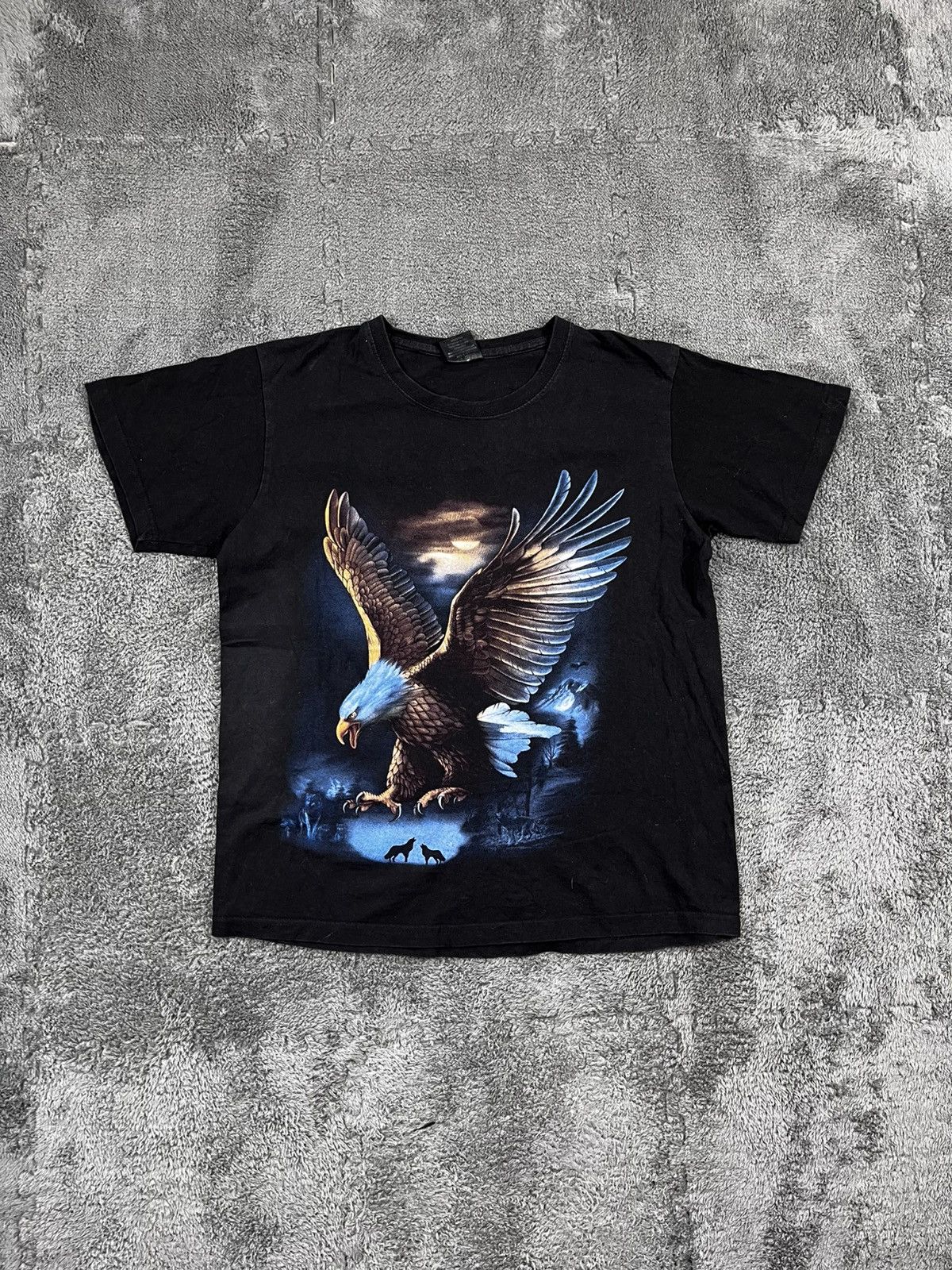 Vintage Eagle Rock Tee Shirt All Over Print Animal Hoodie, Sweatshirt | PodTeesHub.com