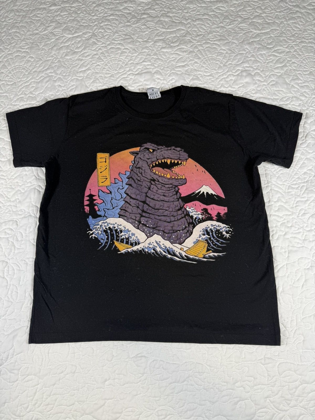 Vintage Godzilla Black Tee Medium Hoodie, Sweatshirt | PodTeesHub.com