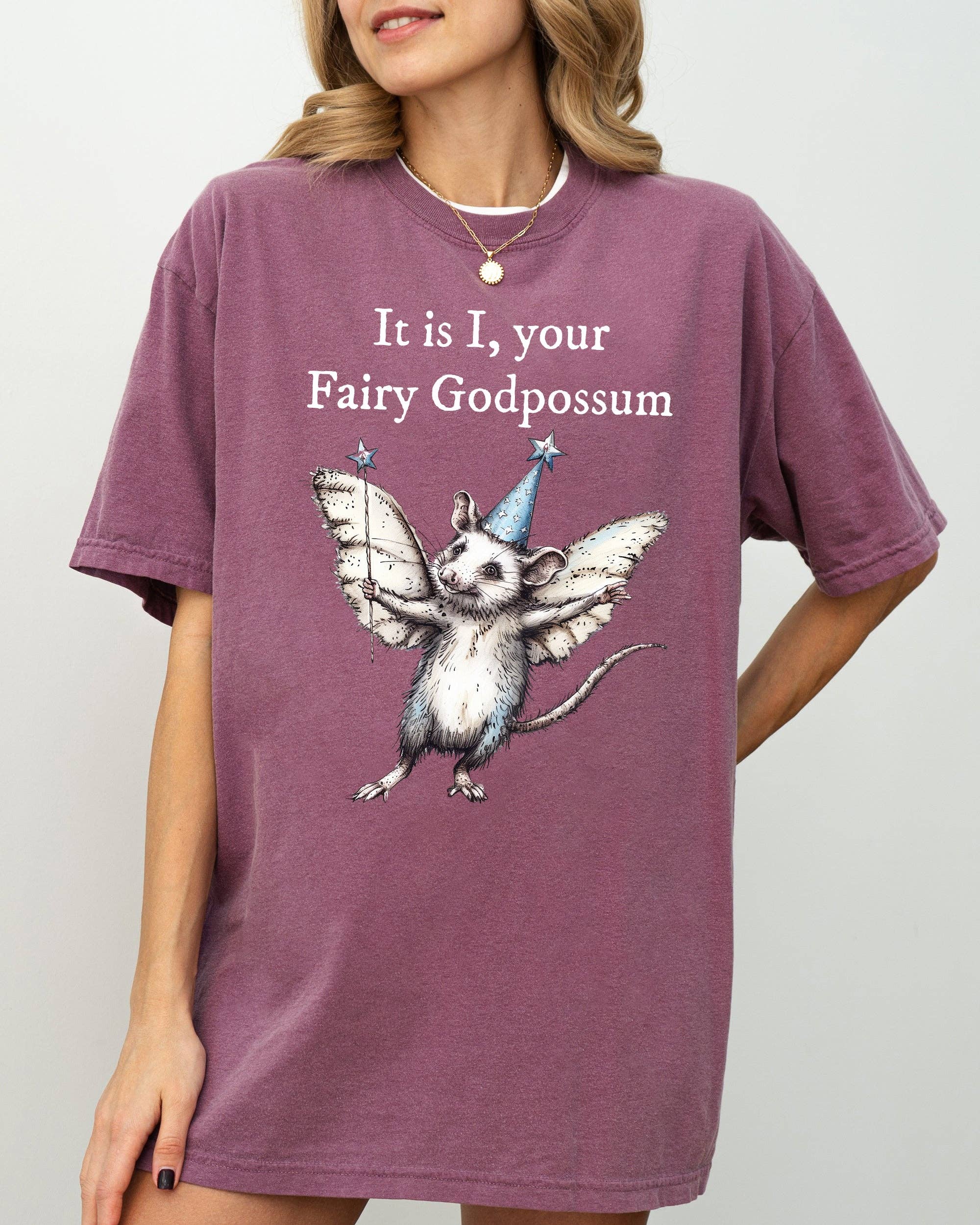 It Is I, Your Fairy Godpossum, Opossum, Funny, Possum Shirt Hoodie, Sweatshirt | PodTeesHub.com