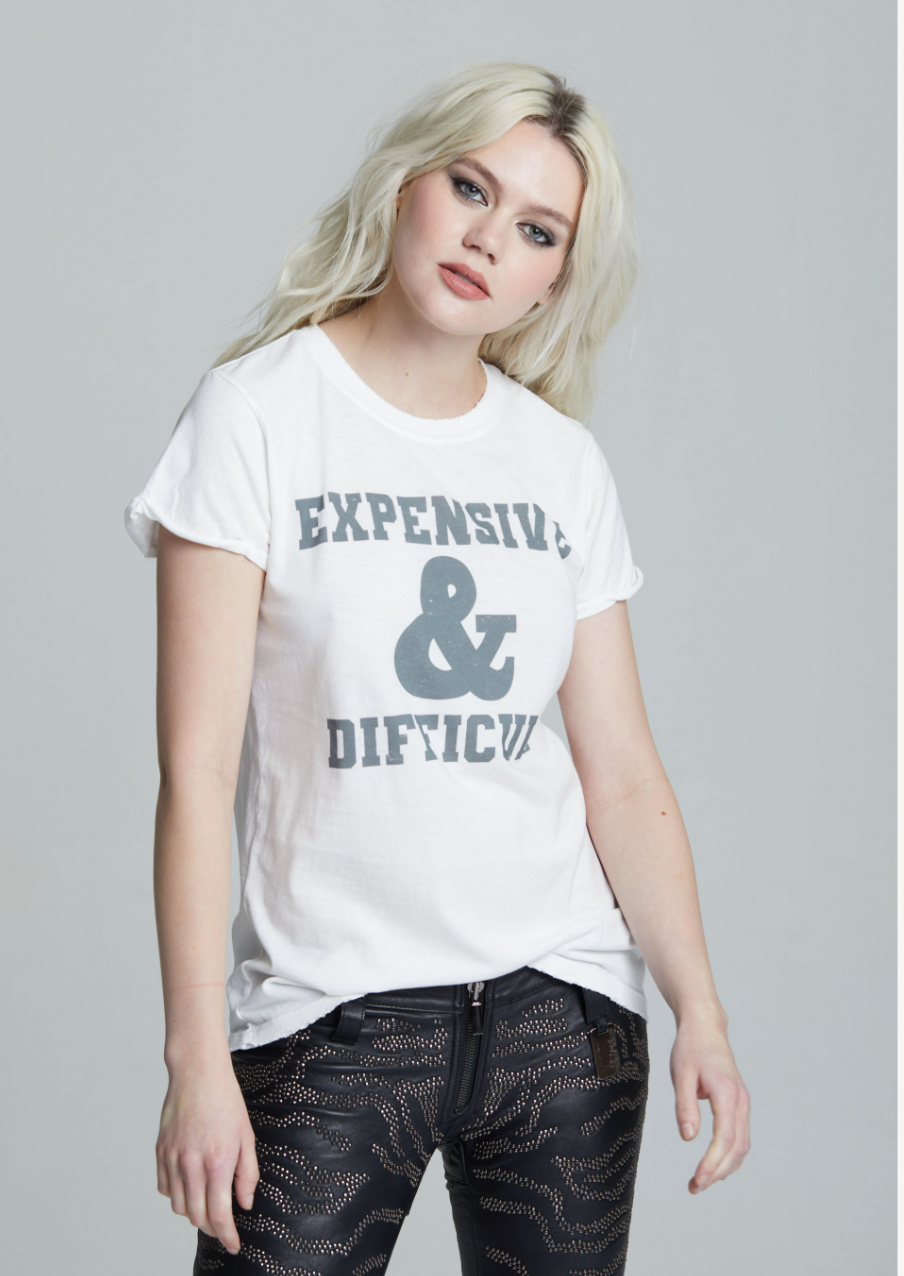 23205 - Expensive & Difficult White Ss Tee Hoodie, Sweatshirt | PodTeesHub.com