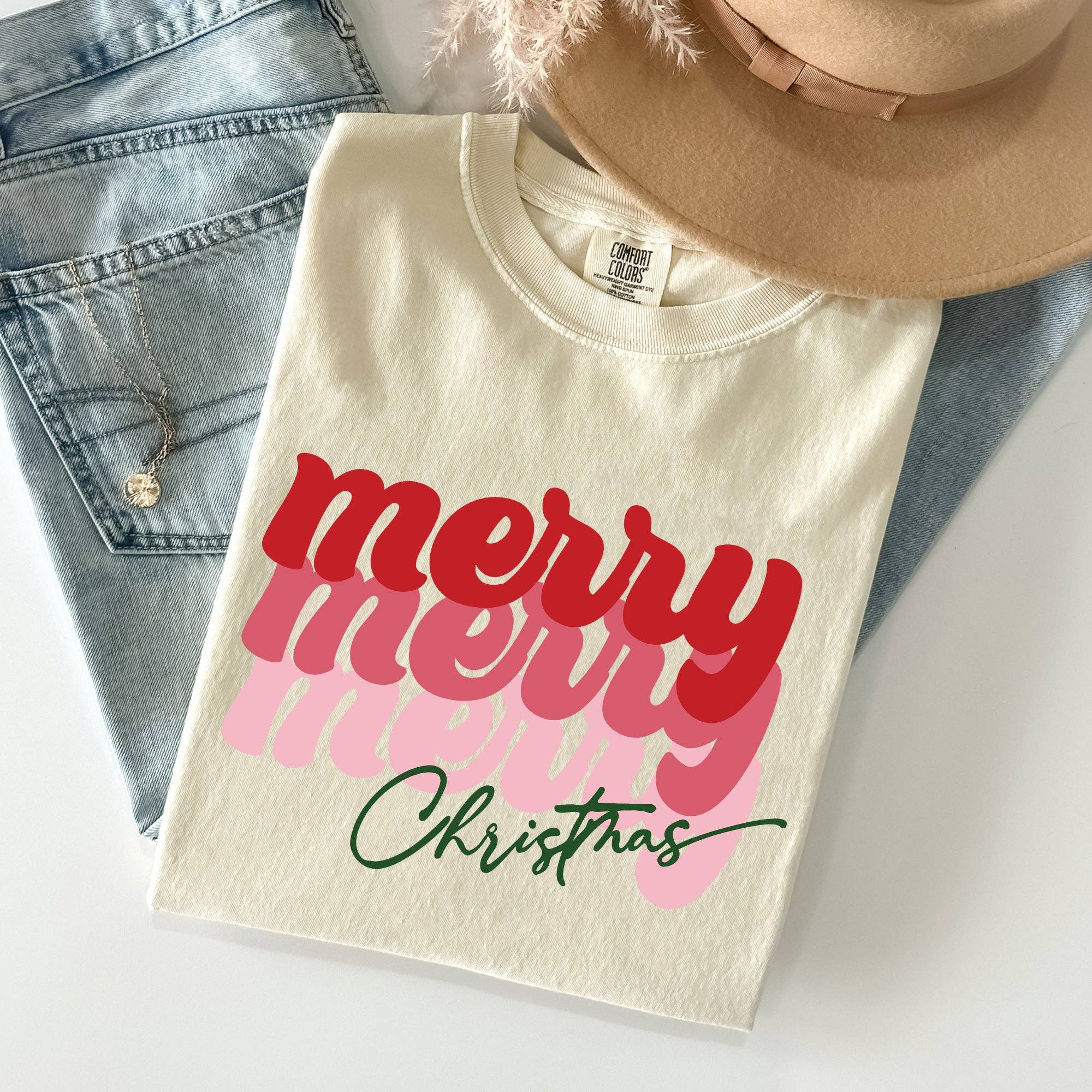 Merry Christmas, Retro, Classic Red Santa Winter Xmas Tshirt Hoodie, Sweatshirt | PodTeesHub.com