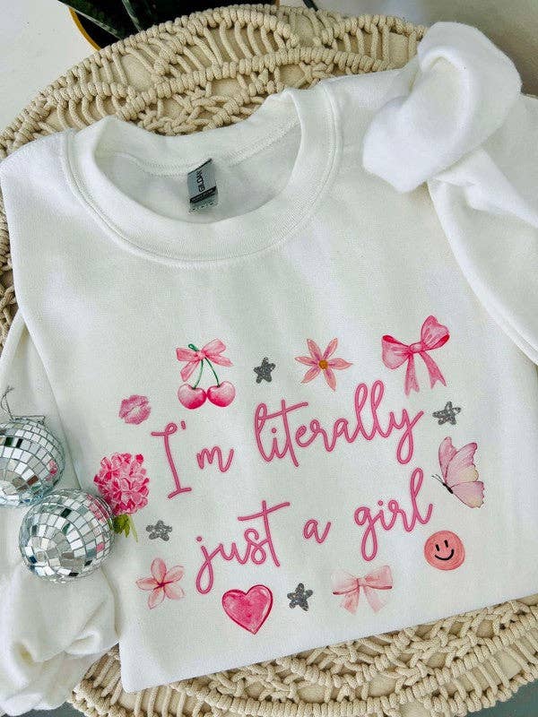 I'm Literally Just A Girl Collage Dtf Sweatshirt T-Shirts, Hoodie | PodTeesHub.com