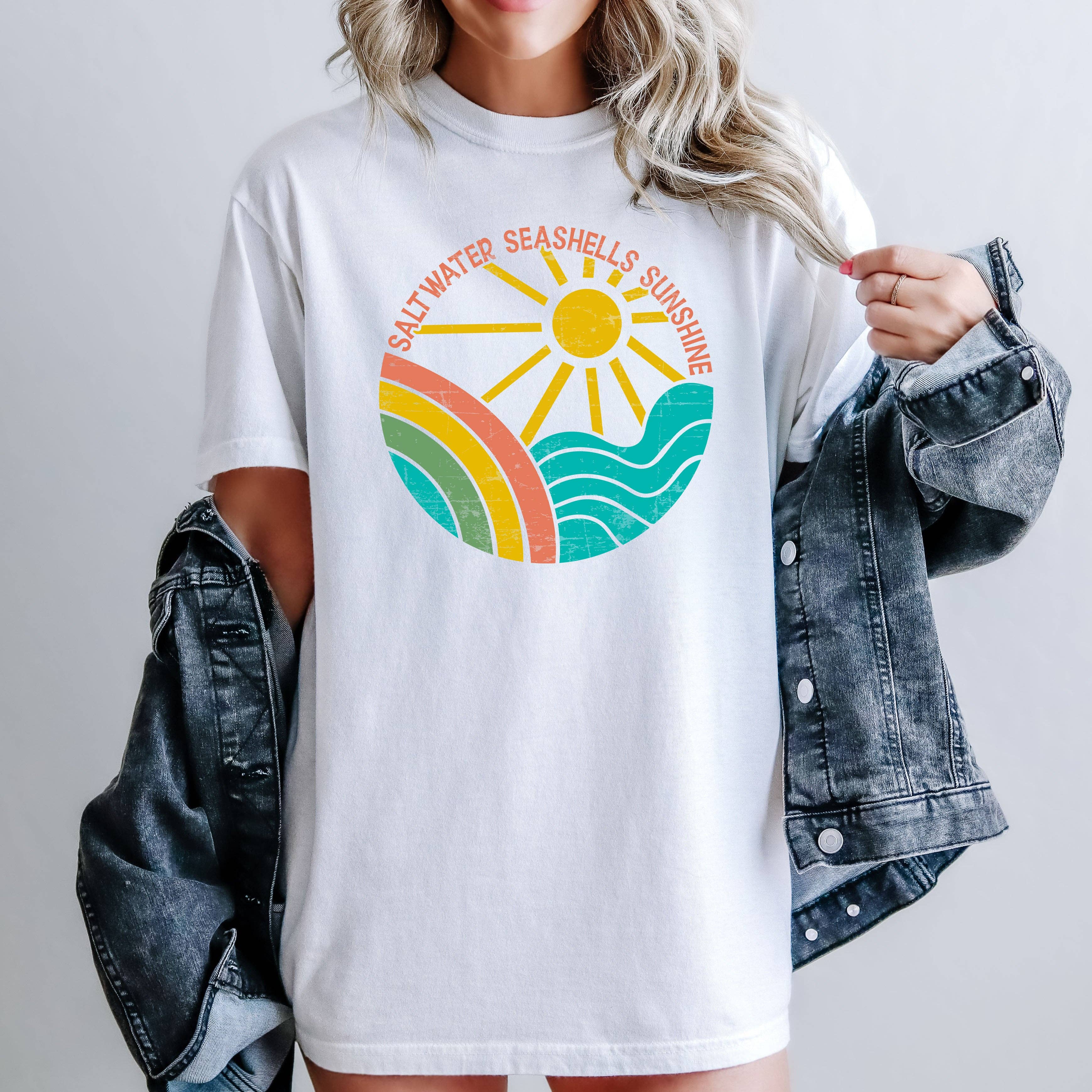 Vintage Sunshine, Summer, Lake, Retro Tshirt Hoodie, Sweatshirt | PodTeesHub.com