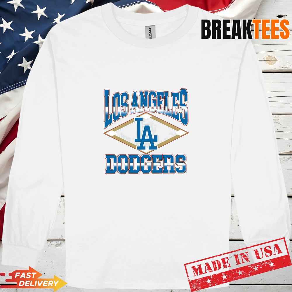 Los Angeles Dodgers baseball field diamond t-shirt