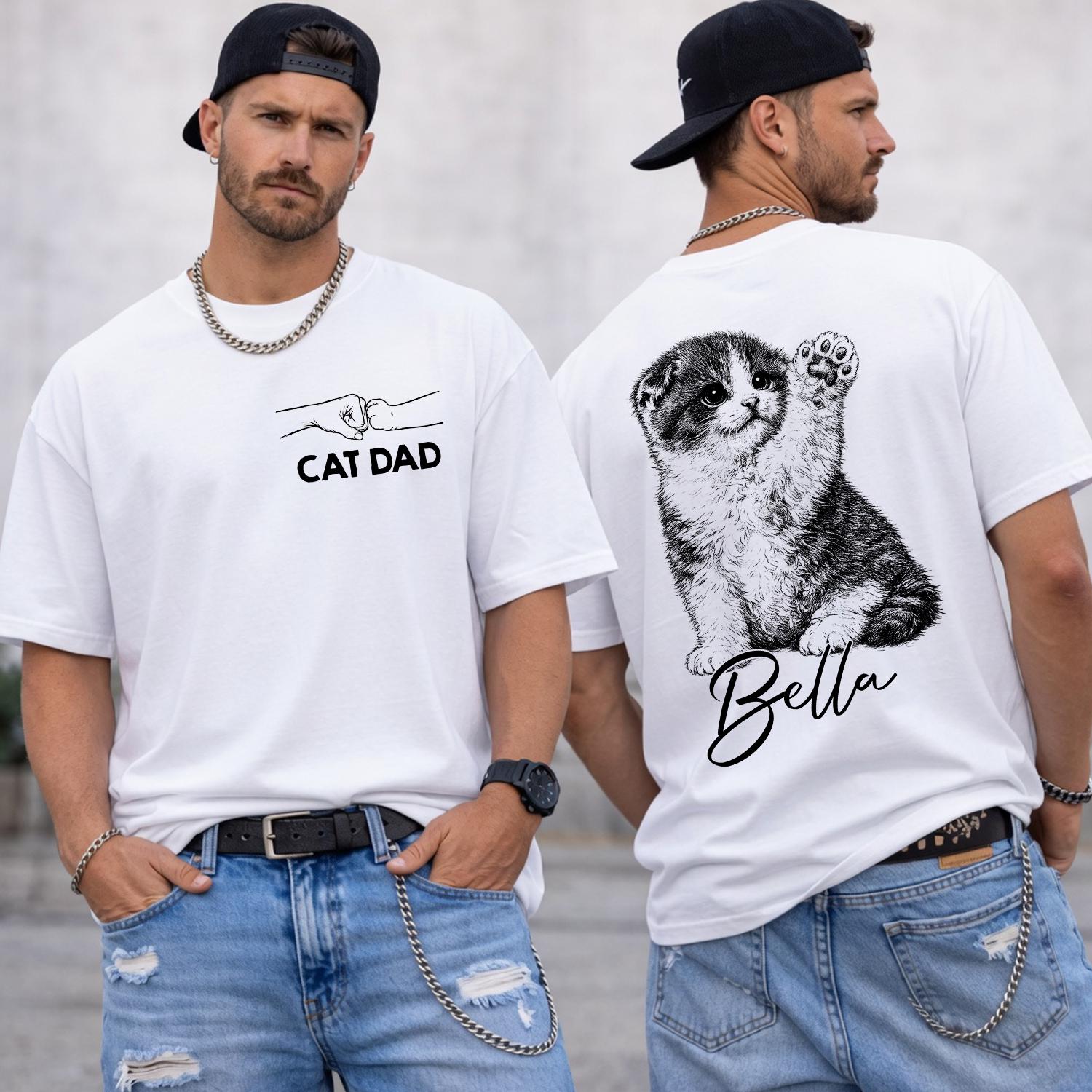 Personalized Dog Dad Custom Pet Photo Name Father Day Fathers Day American Dog Dads Pet Lover Humor (2)