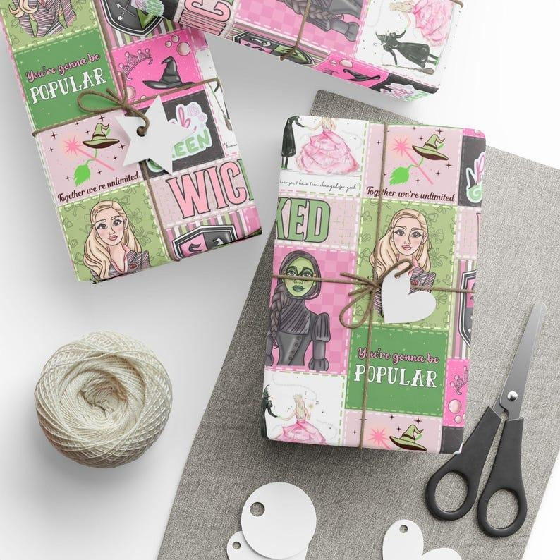 1 Roll of Wicked Gift Wrapping Paper, premium holiday wrap for birthdays, Christmas, or special occasions. T-Shirts,...
