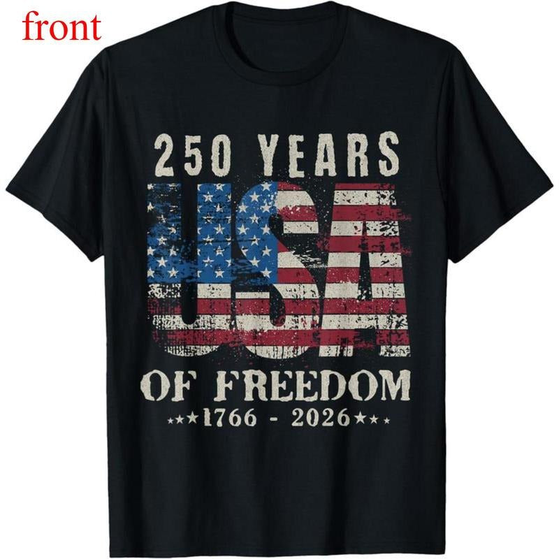 [100% Cotton] 1776 to 2026 America 250 Years T Shirt, Celebrate US Independence Anniversary, Patriotic Graphic...