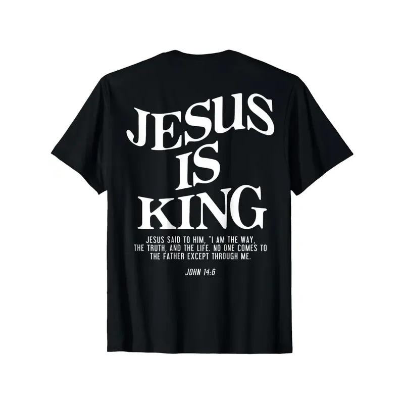 [100% Cotton] Bold Jesus Is King Comfortable casual T-shirt  Featuring John 14 9 Scripture Verse. Hoodie, Sweatshirt